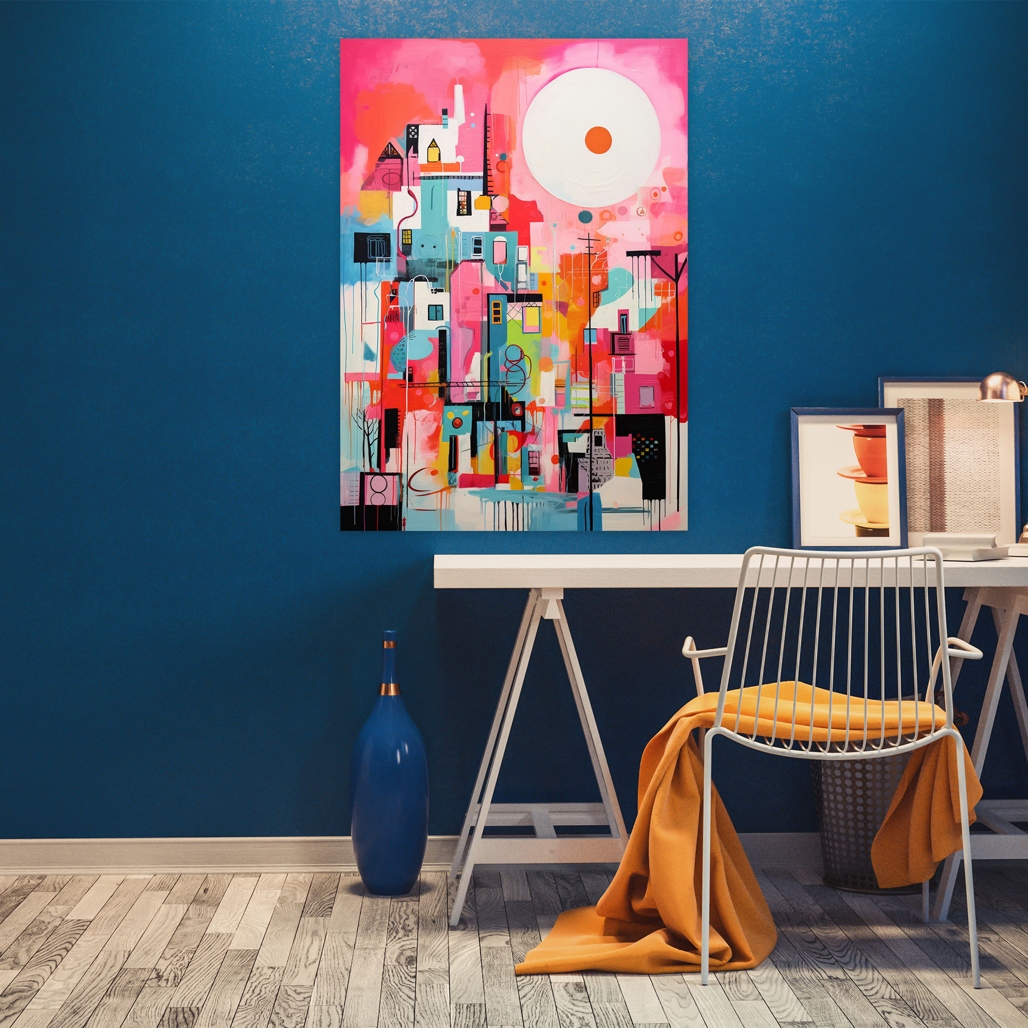 Basquiat Canvas Print - Vibrant Graffiti Art Wall Decoration - Basquiat, Wall Art, Canvas Print, Vibrant Colors
