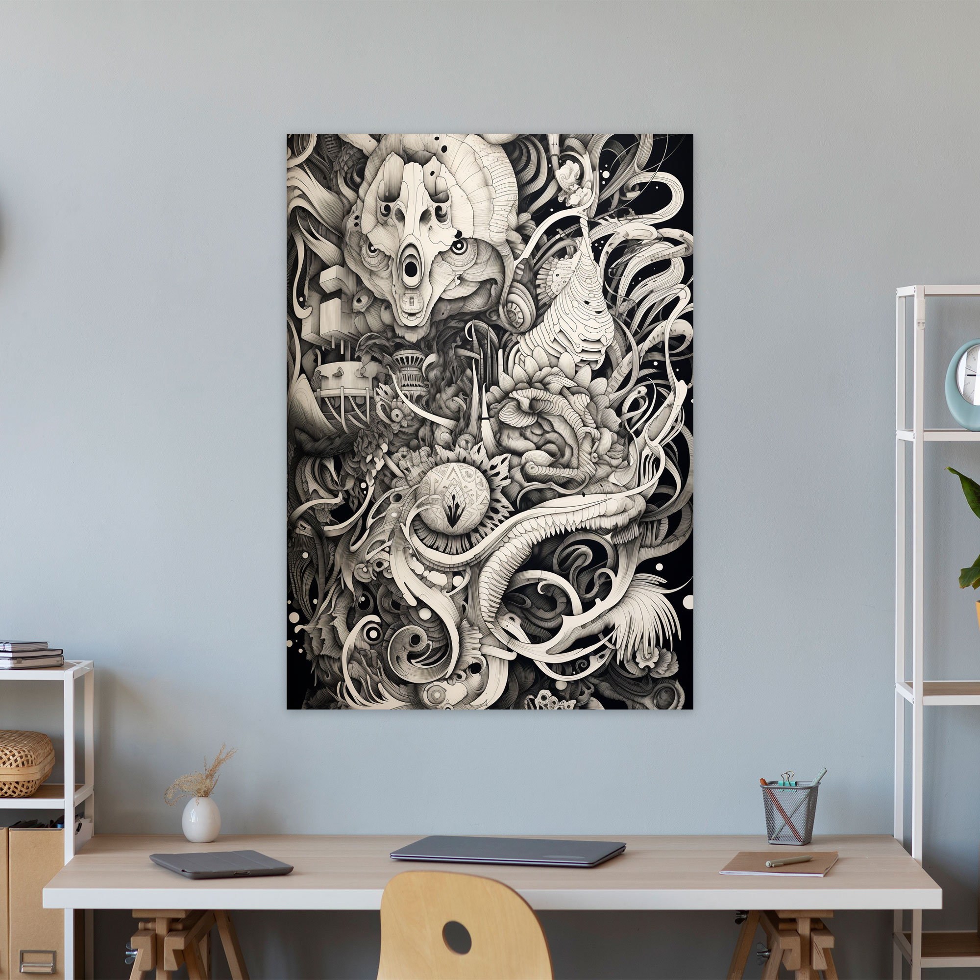 Basquiat Canvas Print - Detailed Illustration Wall Decoration - Basquiat, Art Lover, Home Decoration, Craftsmanship