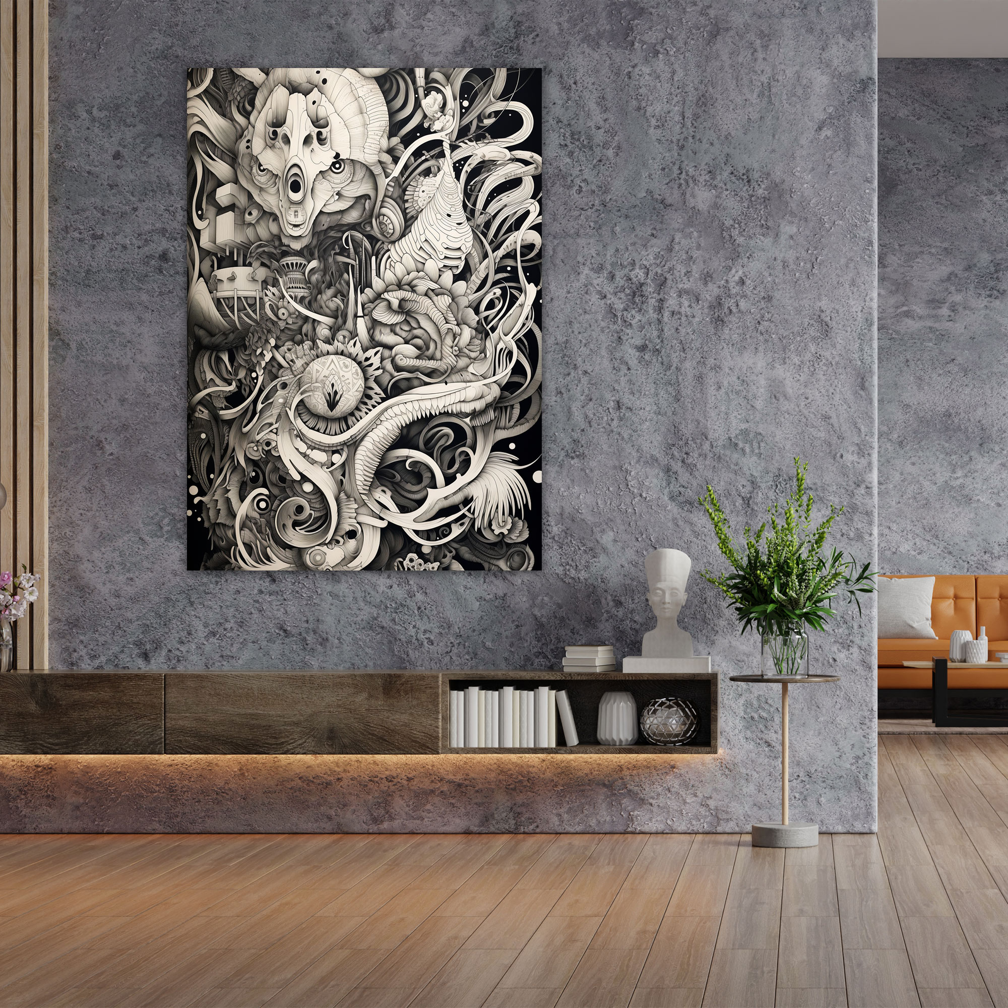 Basquiat Canvas Print - Detailed Illustration Wall Decoration - Basquiat, Art Lover, Home Decoration, Craftsmanship