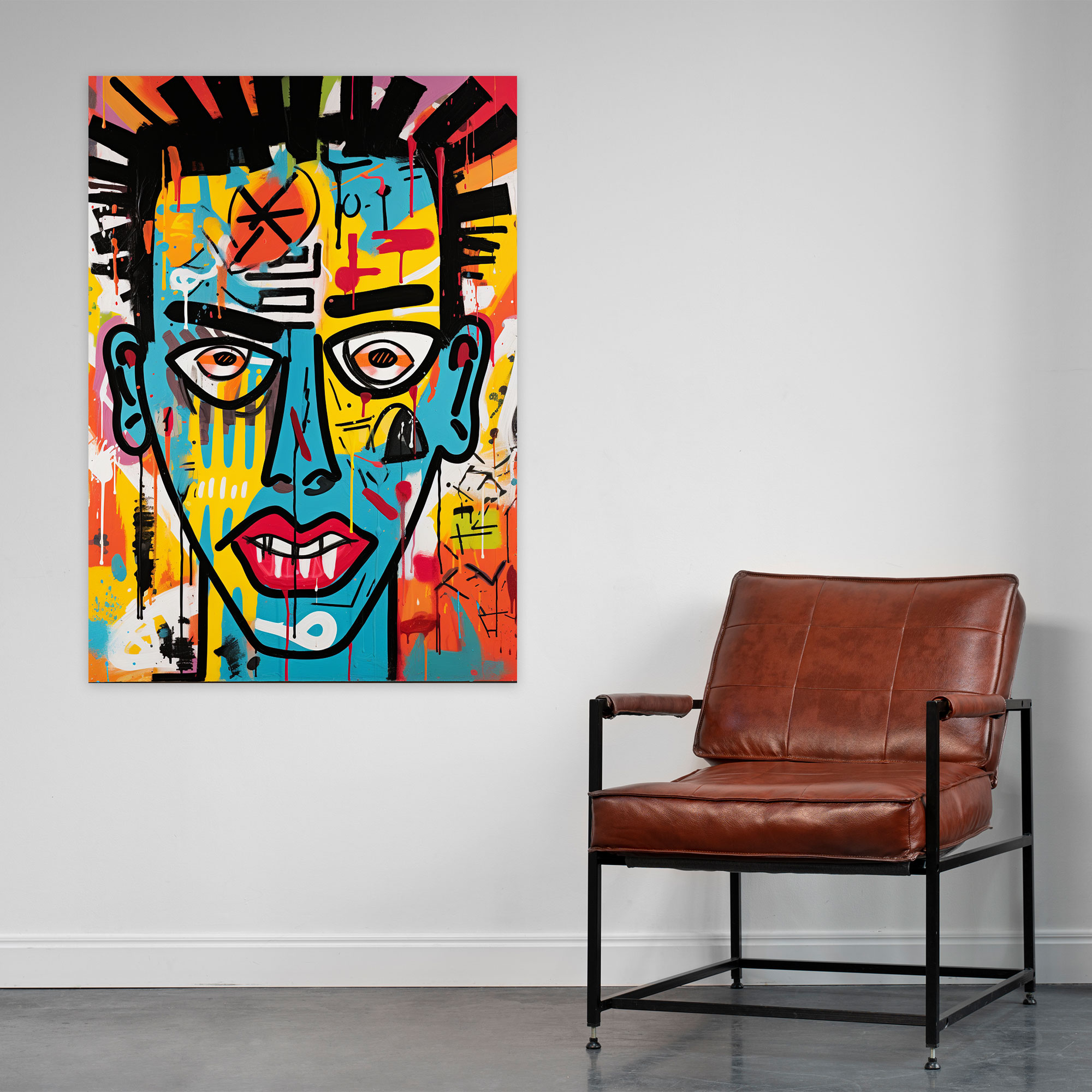 Basquiat Wall Decoration - Basquiat, Basquiat, Canvas, Wall Art