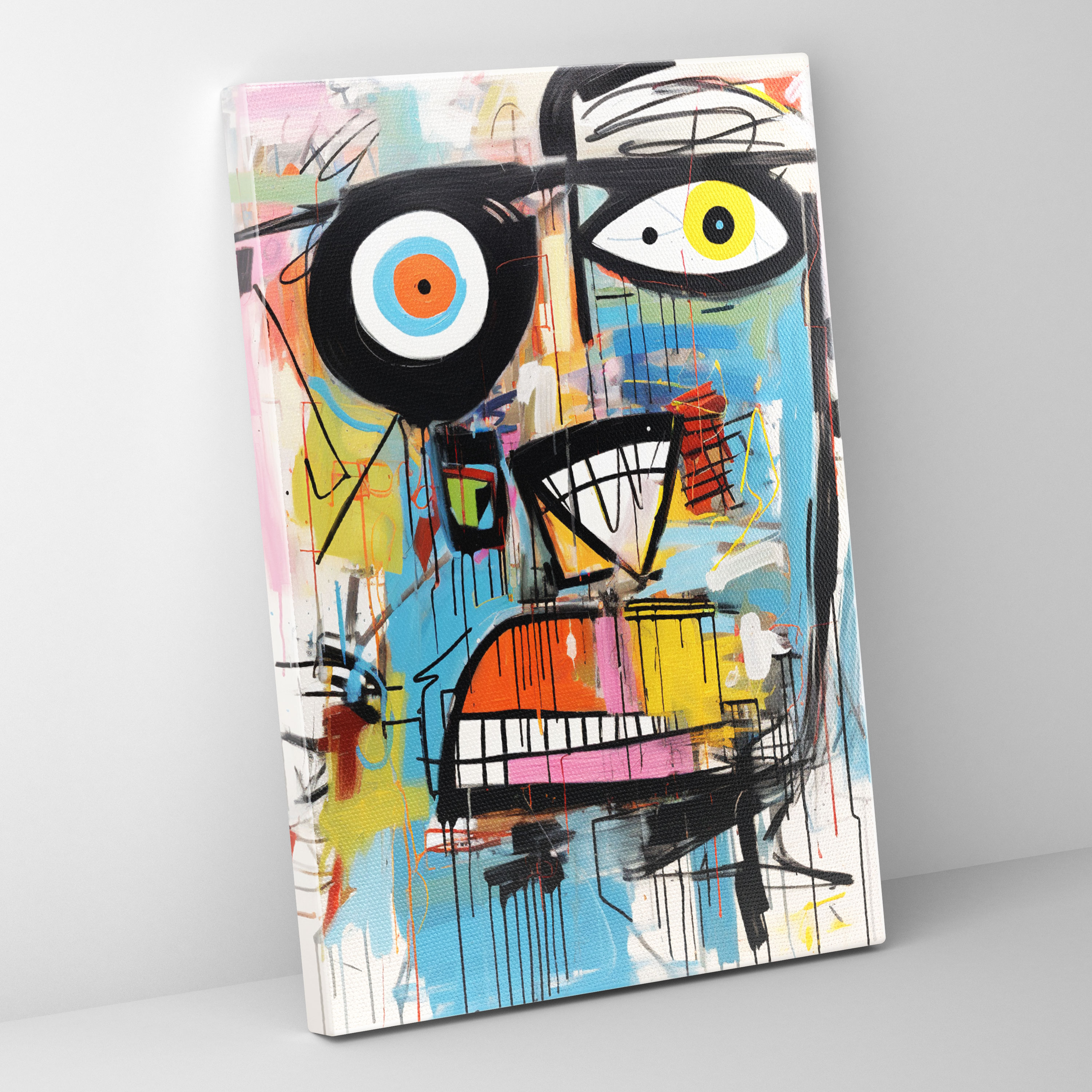 Basquiat Canvas Print - Basquiat, Wall Decoration, Abstract Expressionism, Abstract Forms