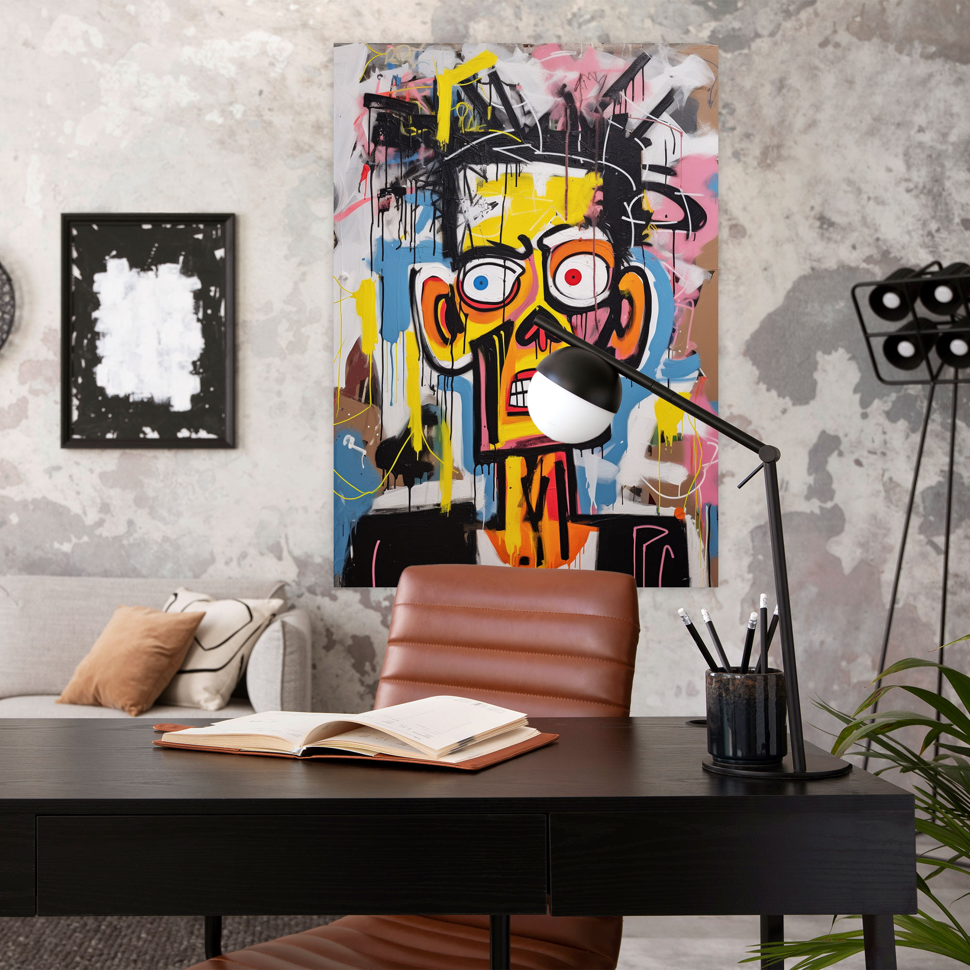 Basquiat Canvas Print - Basquiat, Home Decoration, Canvas, Bold Colors