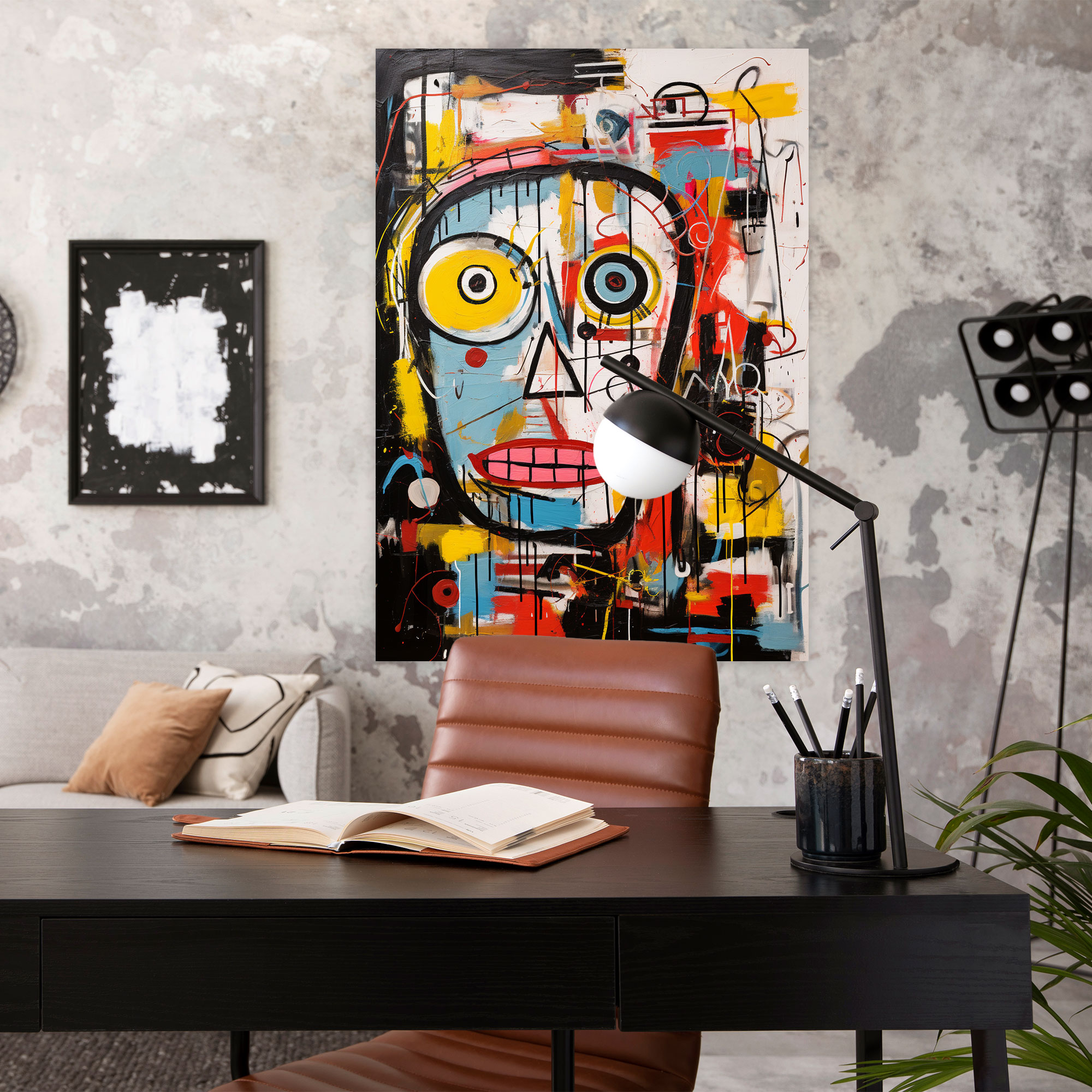 Basquiat Inspired Canvas Print - Basquiat, Canvas Print, Wall Art, Canvas Wall Art