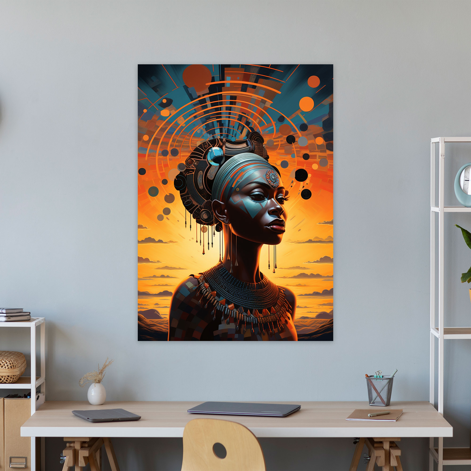 Basquiat Canvas Print - Afrofuturism Wall Art - Basquiat, Canvas Print, Cosmic Landscapes, Basquiat