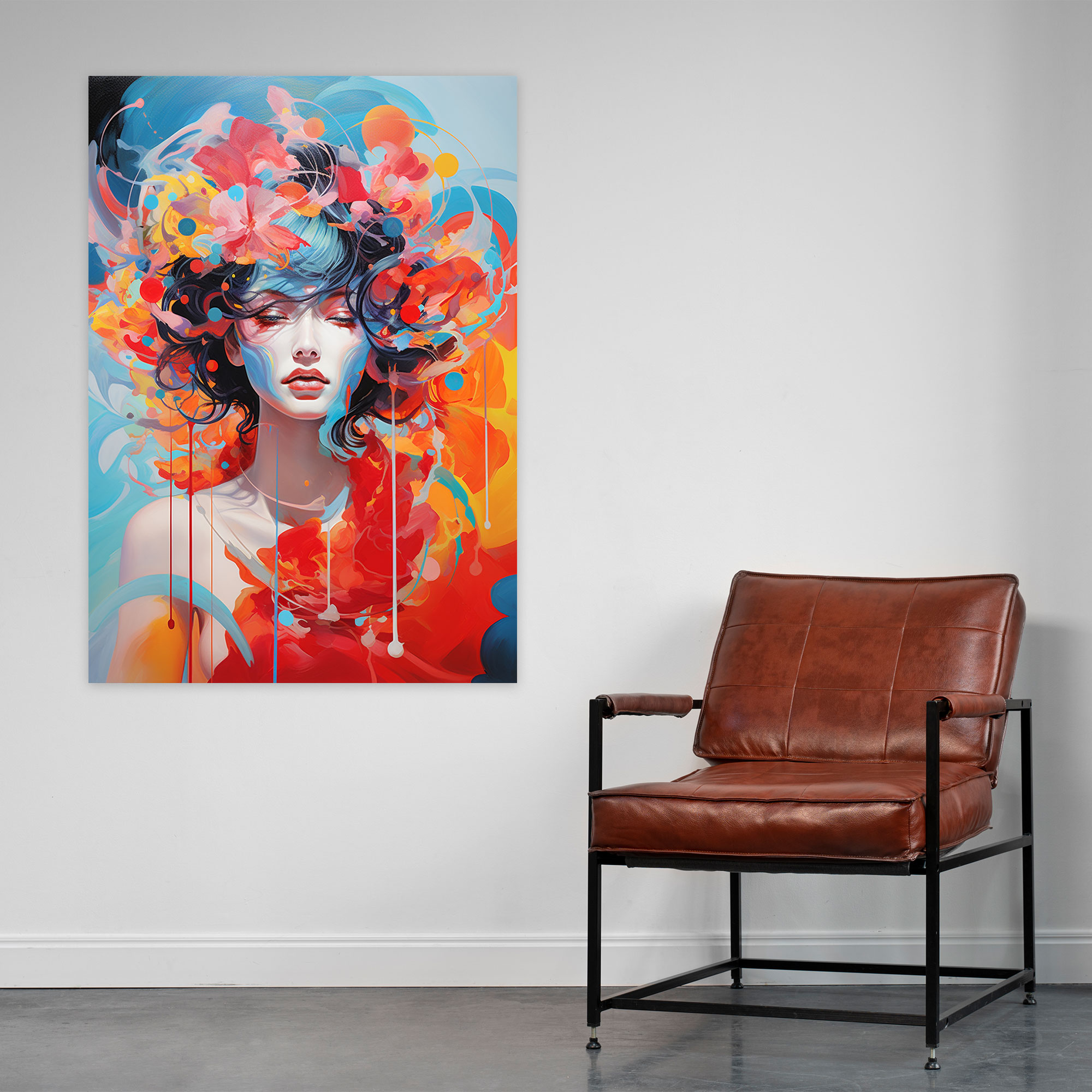 Basquiat Canvas Print - Colorful Wall Art - Basquiat, Canvas Print, Colorful Painting, Abstract Elements