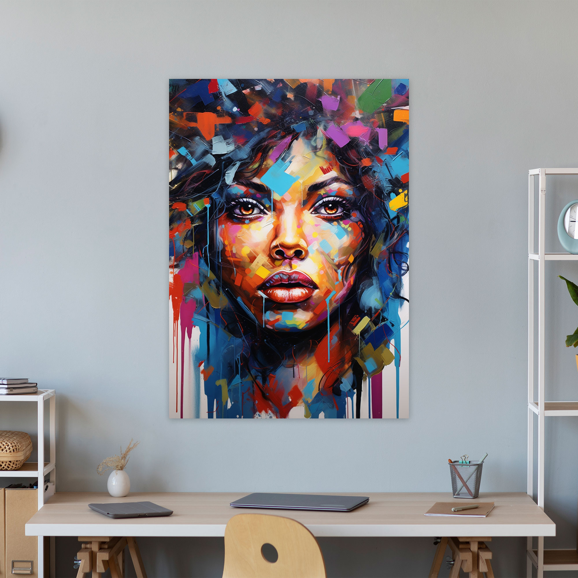 Basquiat Wall Art - Expressive Canvas Print - Basquiat, Expressive Street Art, Urban Energy, Basquiat