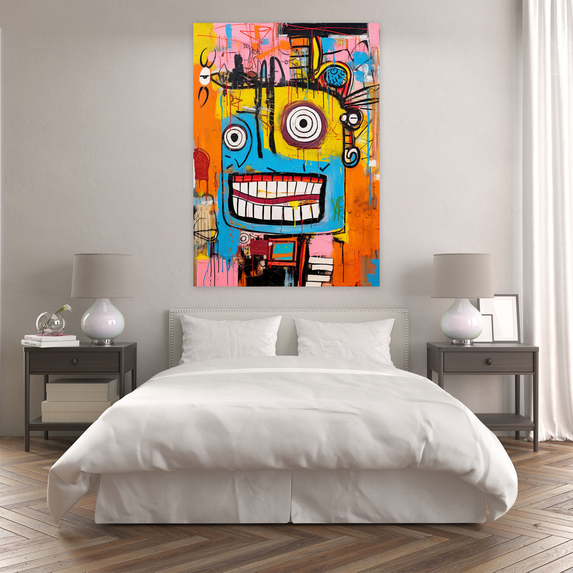 Basquiat Canvas Print - Abstract Wall Art - Basquiat, Canvas Wall Art, Wall Art, Abstract Painting