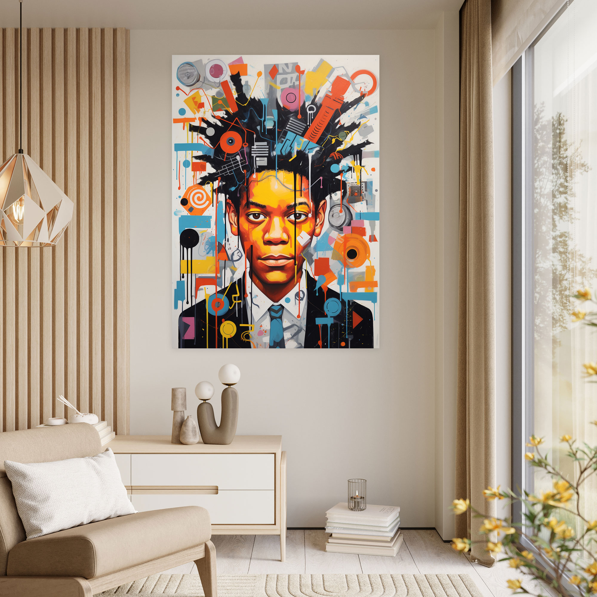 Jean-Michel Basquiat Portre Kanvas Tablo - Duvar Sanatı