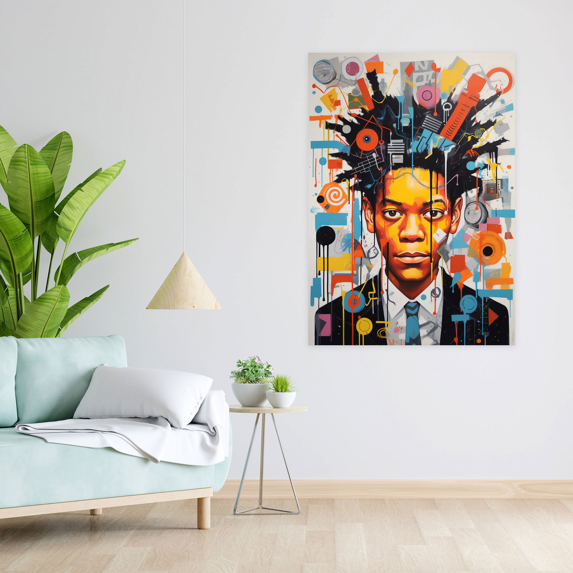 Jean-Michel Basquiat Portre Kanvas Tablo - Duvar Sanatı