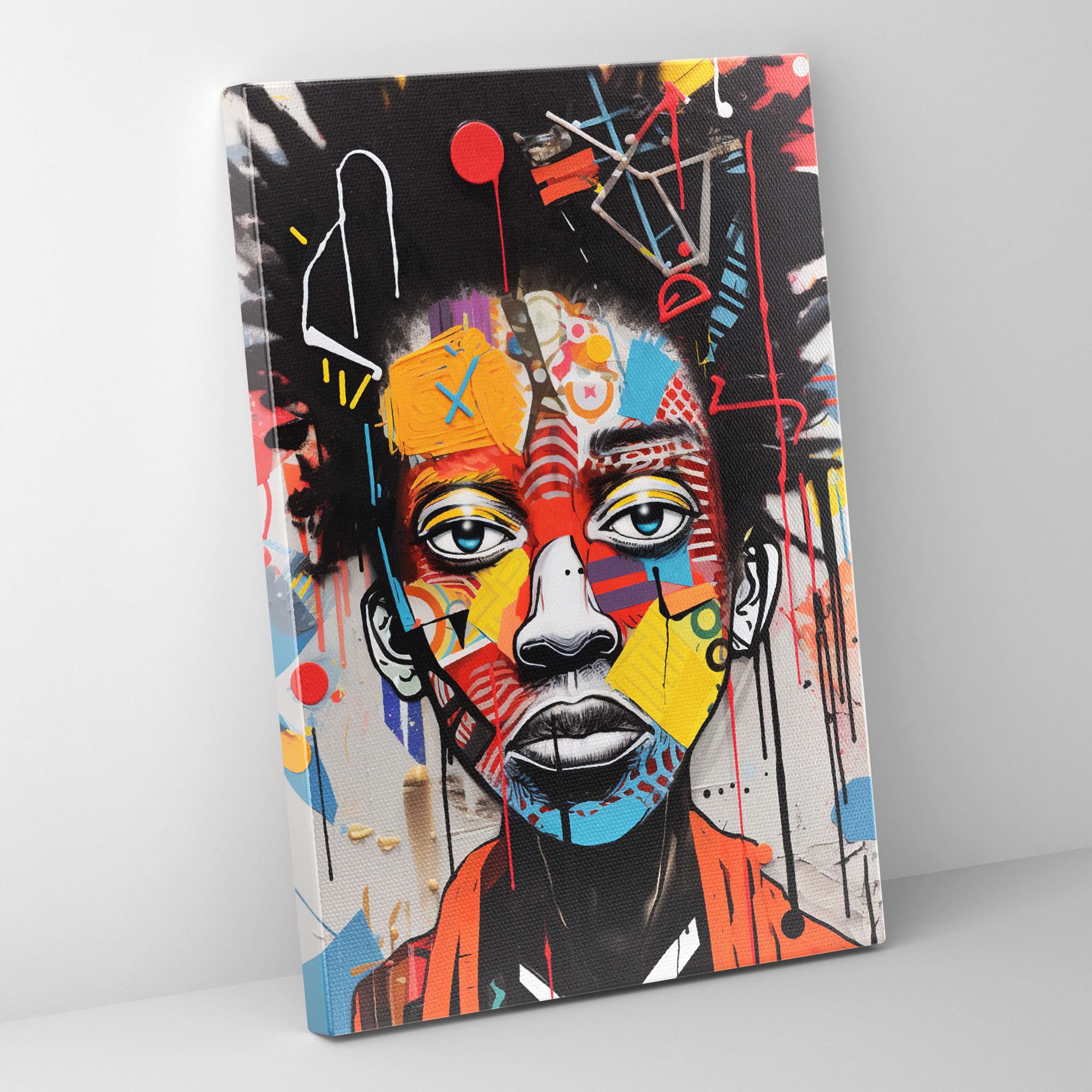 Basquiat Fusion Canvas Print - Dynamic Wall Art - Basquiat, Street Art, Canvas Wall Art, Wall Decoration