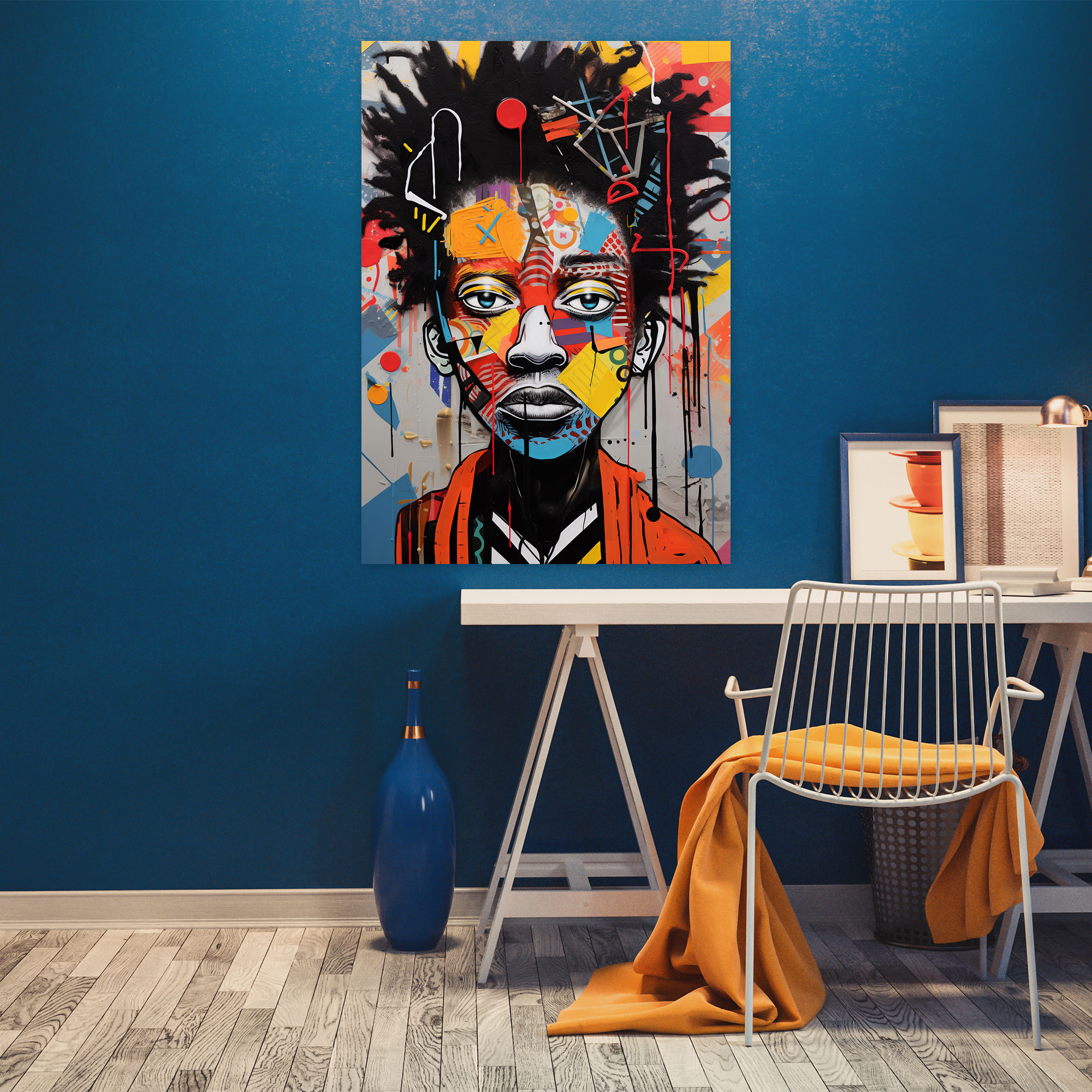Basquiat Fusion Canvas Print - Dynamic Wall Art - Basquiat, Street Art, Canvas Wall Art, Wall Decoration