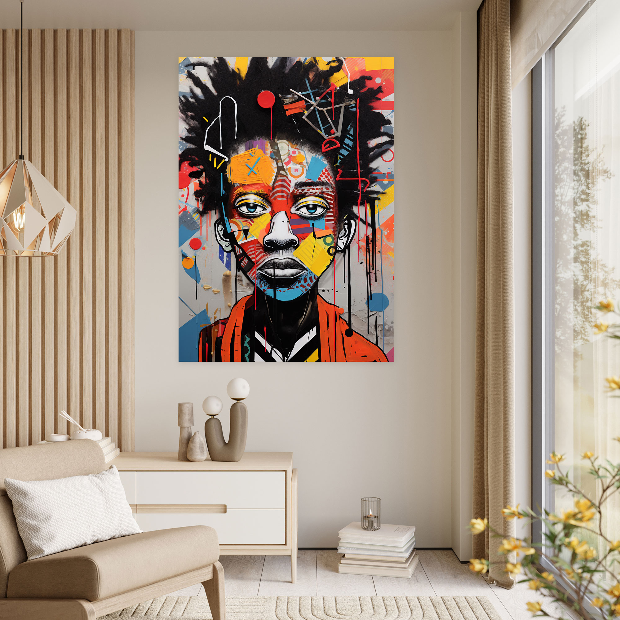 Basquiat Fusion Canvas Print - Dynamic Wall Art - Basquiat, Street Art, Canvas Wall Art, Wall Decoration