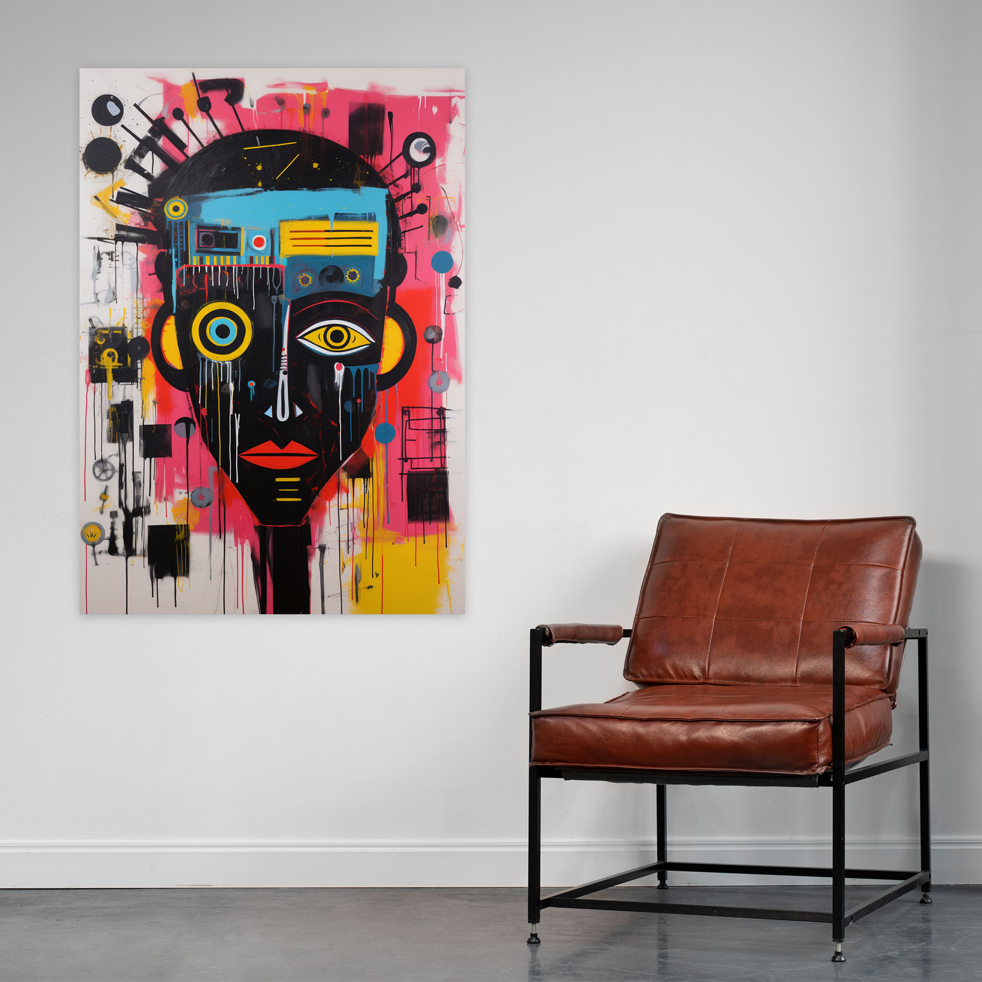 Basquiat Symbols Canvas Print - Abstract Wall Art - Basquiat, Abstract, Symbols, Canvas Print