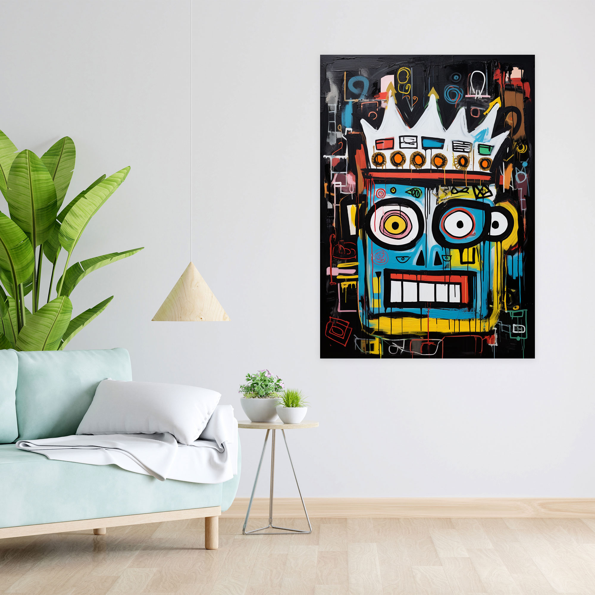 Basquiat Wall Art - Basquiat, Crown Motif, Modern Art, Canvas Wall Art