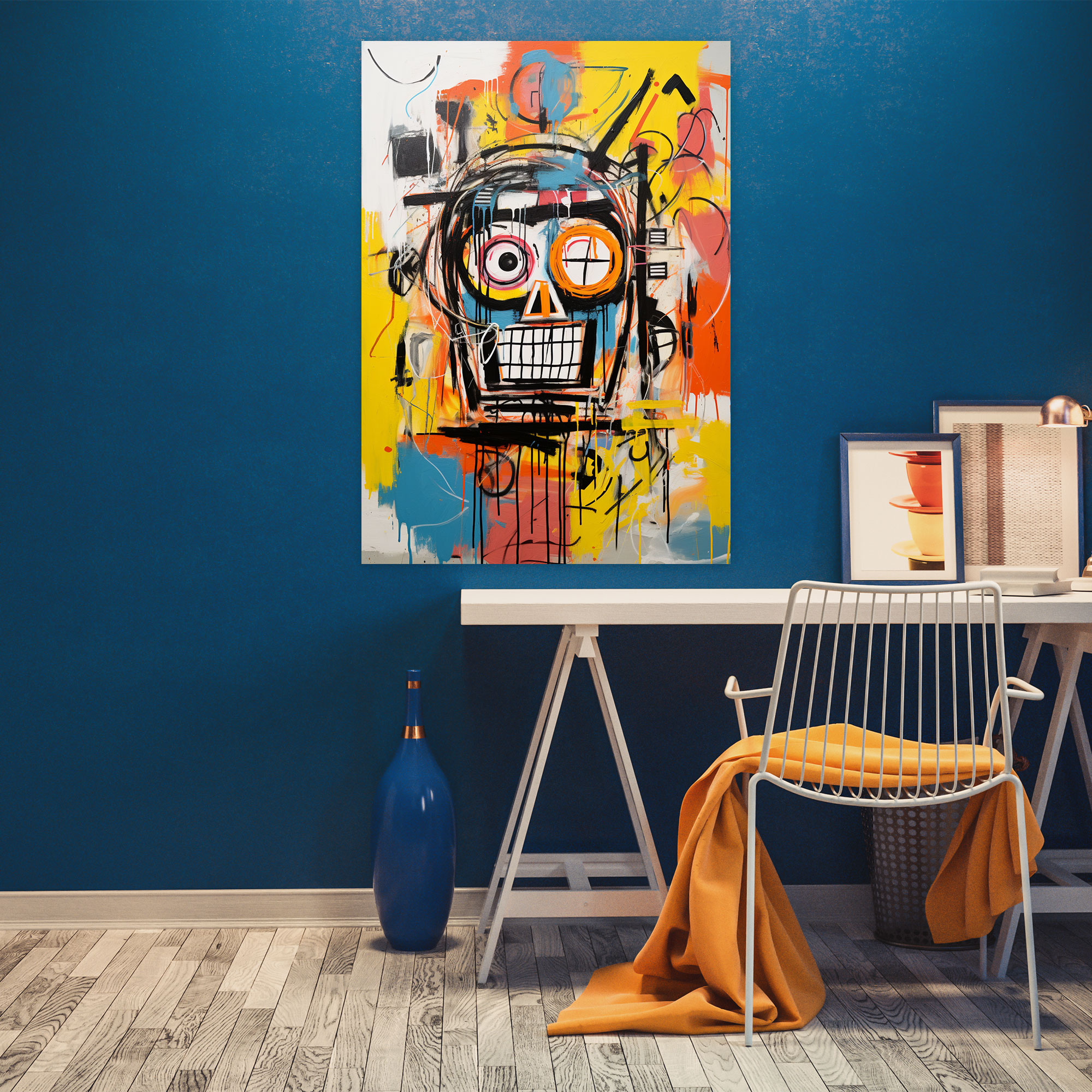 Basquiat Canvas Print - Basquiat, Vivid Colors, Home Decoration, Canvas Wall Art
