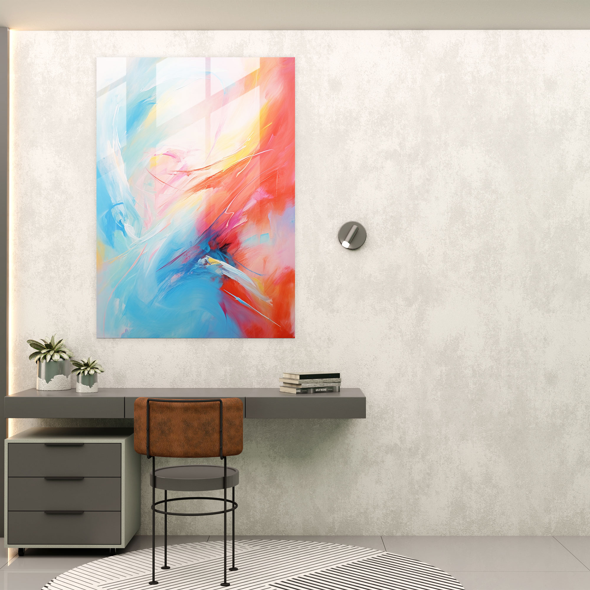 Basquiat Inspired Glass Print - Basquiat, Glass Wall Art, Modern Art, Home Decoration