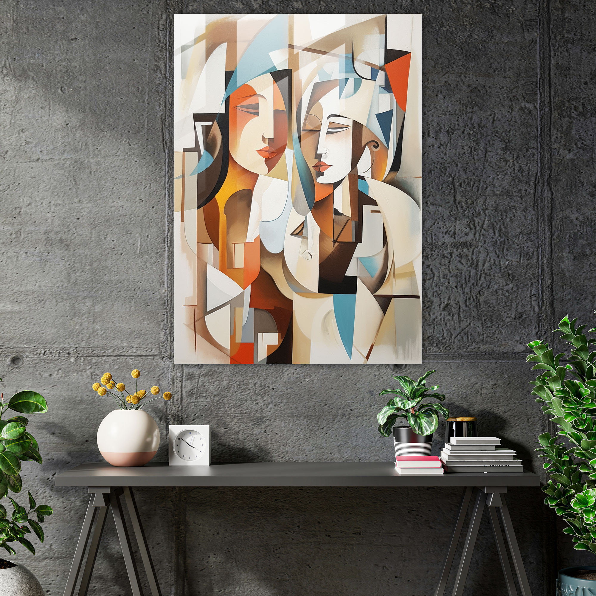 Basquiat Inspired Glass Wall Art - Basquiat, Glass Print, Cubism, Basquiat