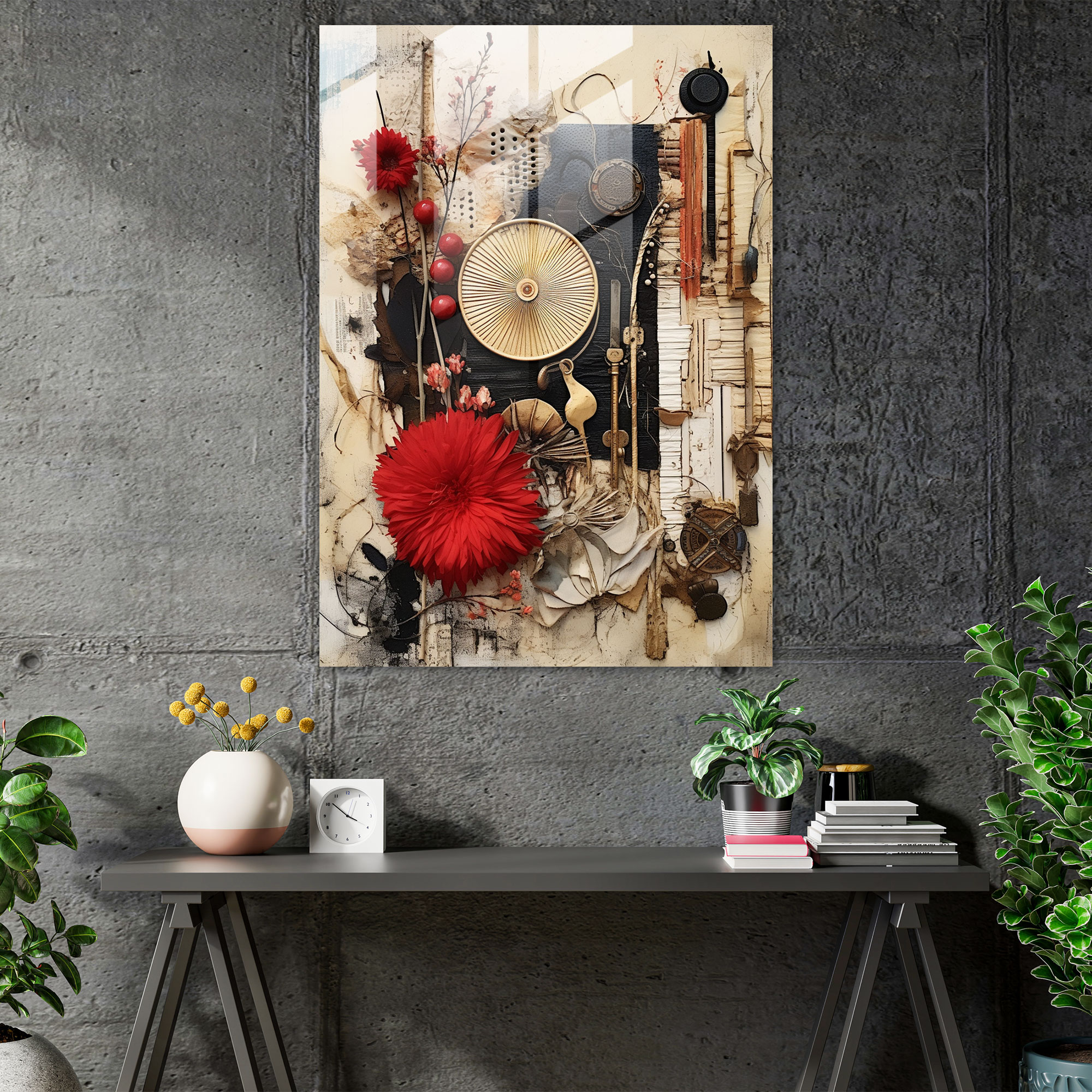 Basquiat Glass Print - Collage Of Found Objects - Basquiat, Glass Art, Wall Decoration, Home Decoration