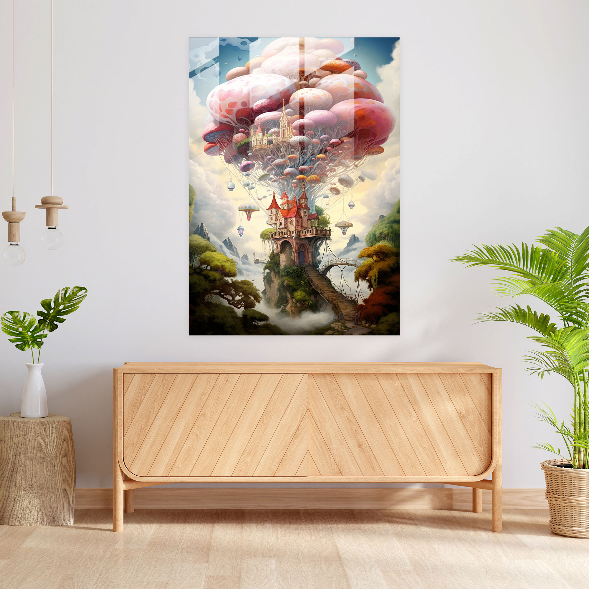 Basquiat Glass Print - Surrealistic Dreamscape - Basquiat, Modern Art, Reality, Basquiat