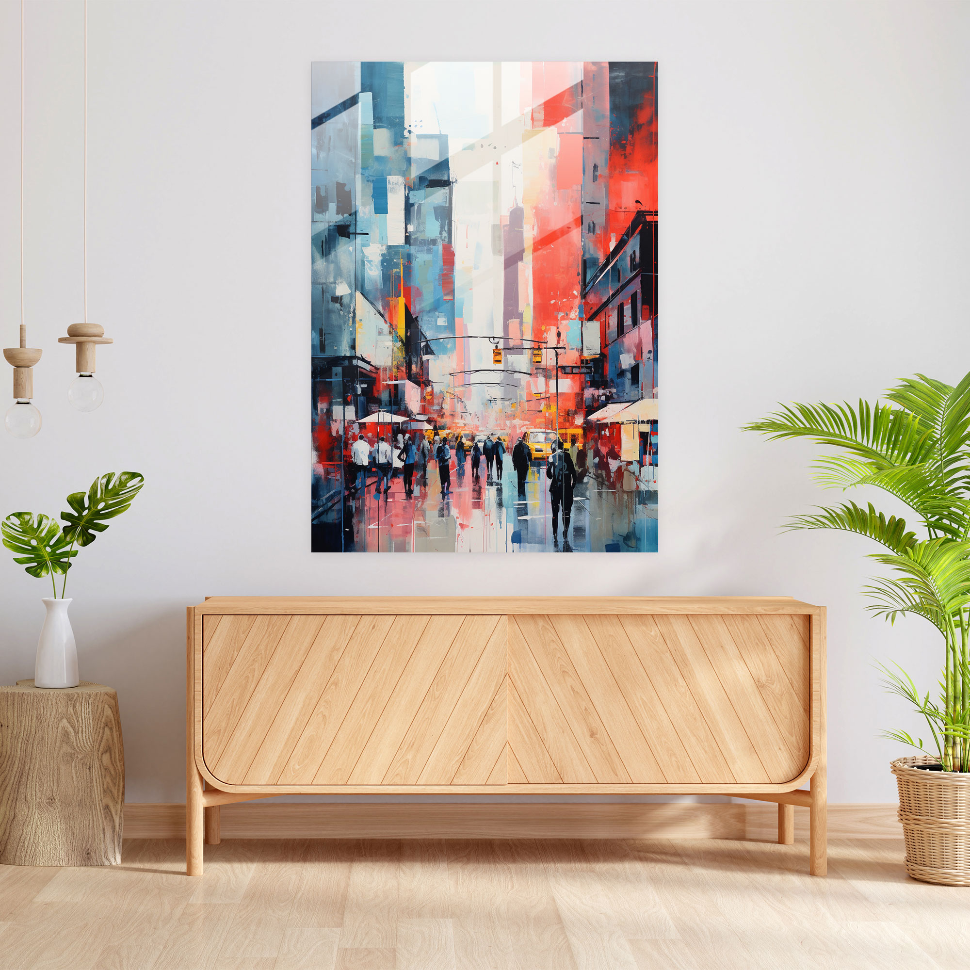 Basquiat Glass Print - Abstract Street Scene - Basquiat, Basquiat, Home Decoration, Glass Print