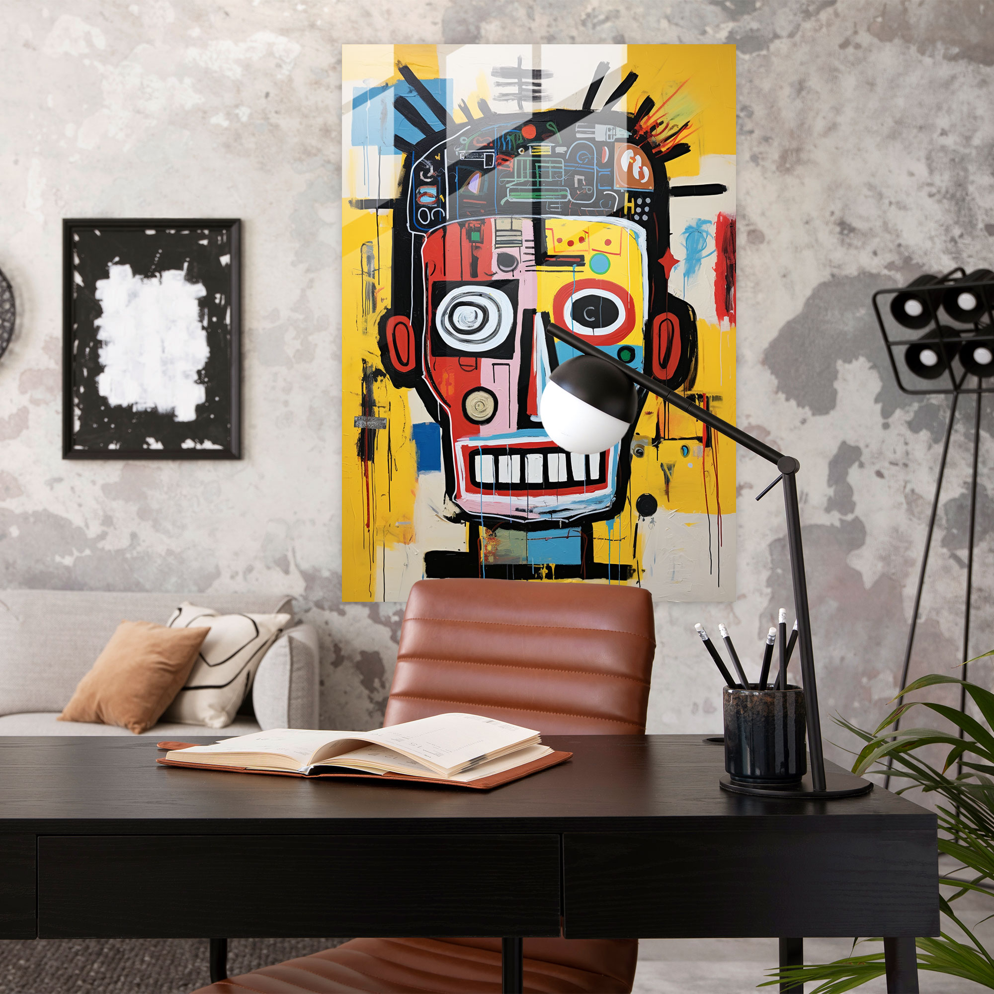Basquiat Glass Wall Art - Iconic Pop Art Masterpiece - Basquiat, Glass Wall Art, Glass Print, Wall Decoration