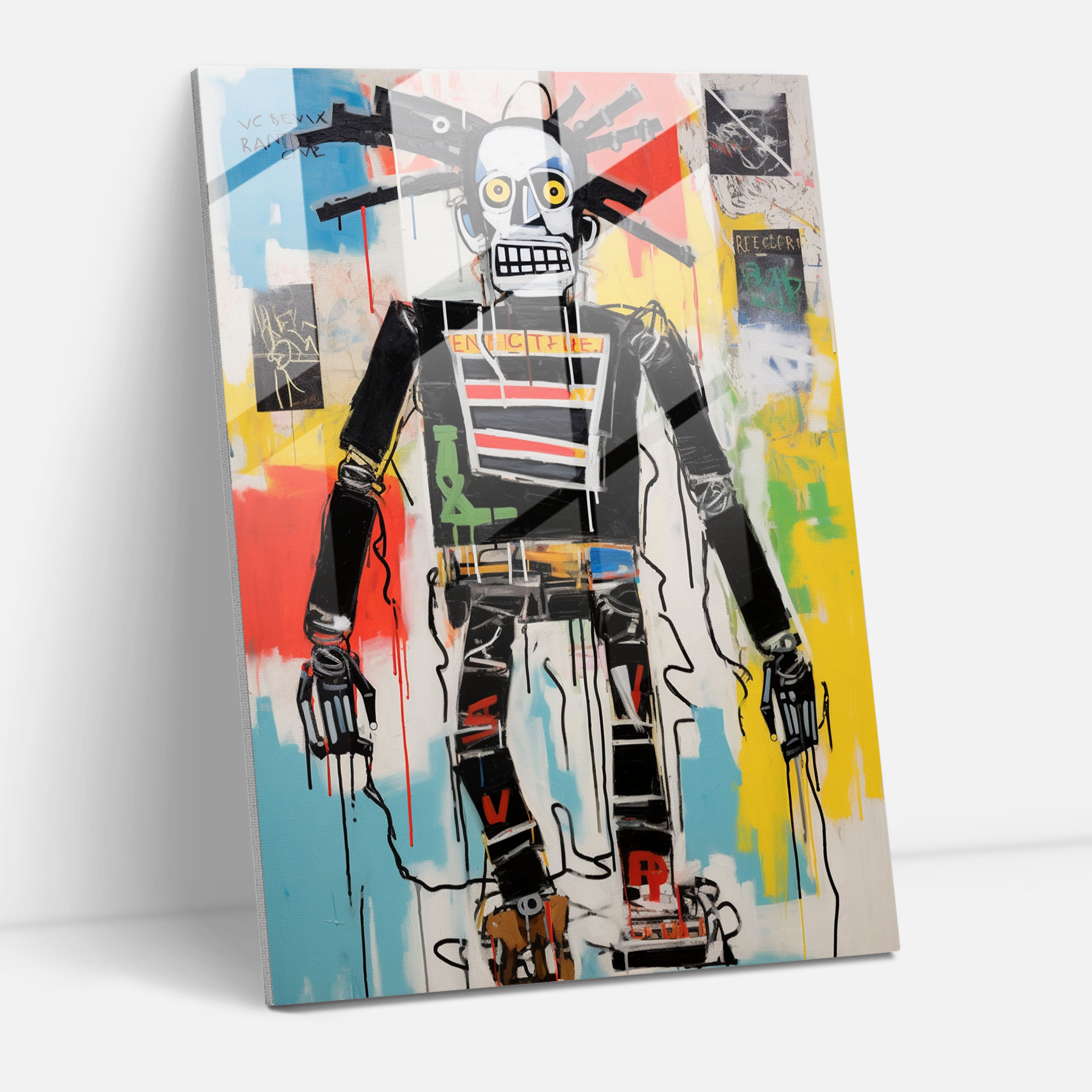 Basquiat Glass Wall Art - Symbol Of Liberation - Basquiat, Home Decoration, Basquiat, Glass Print