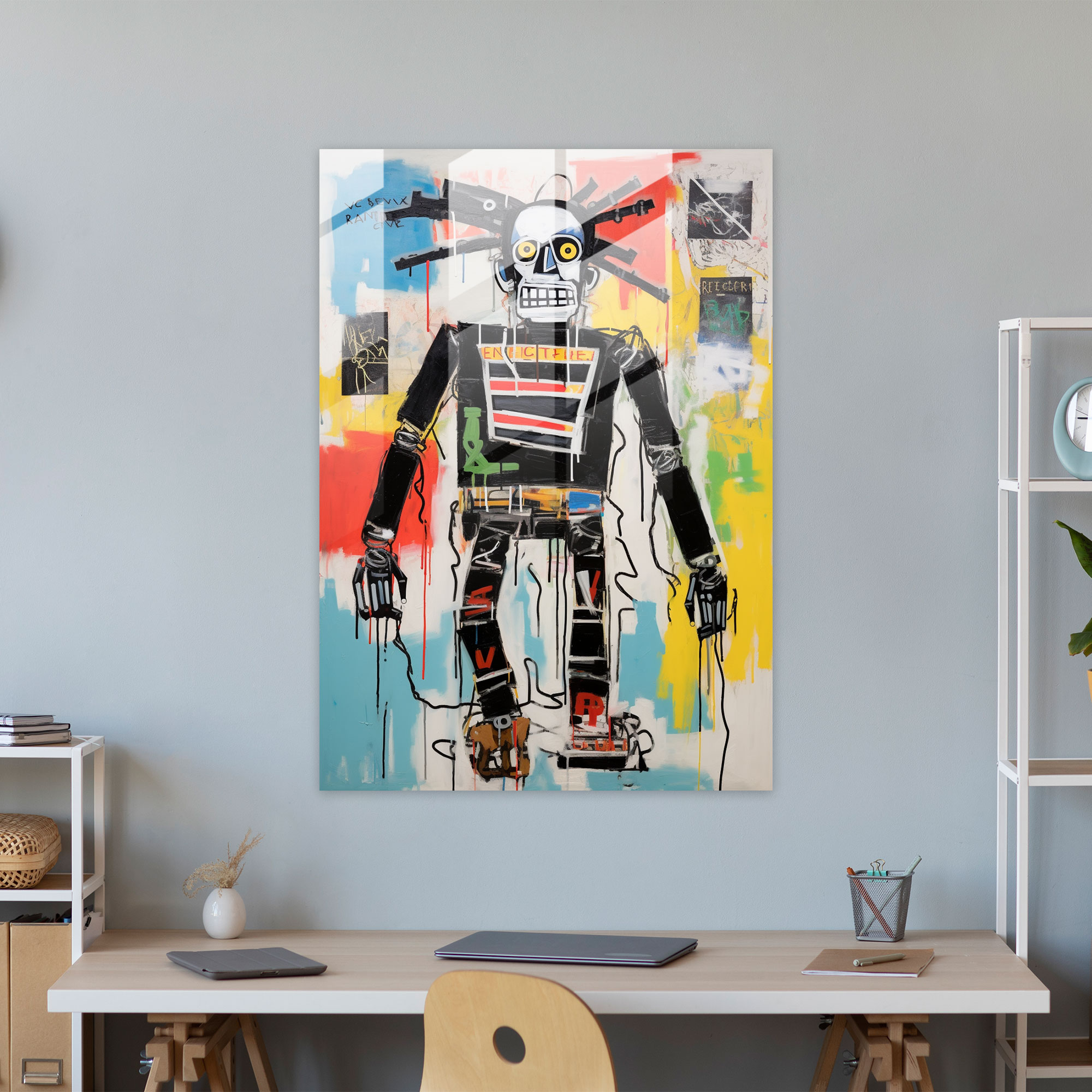 Basquiat Glass Wall Art - Symbol Of Liberation - Basquiat, Home Decoration, Basquiat, Glass Print