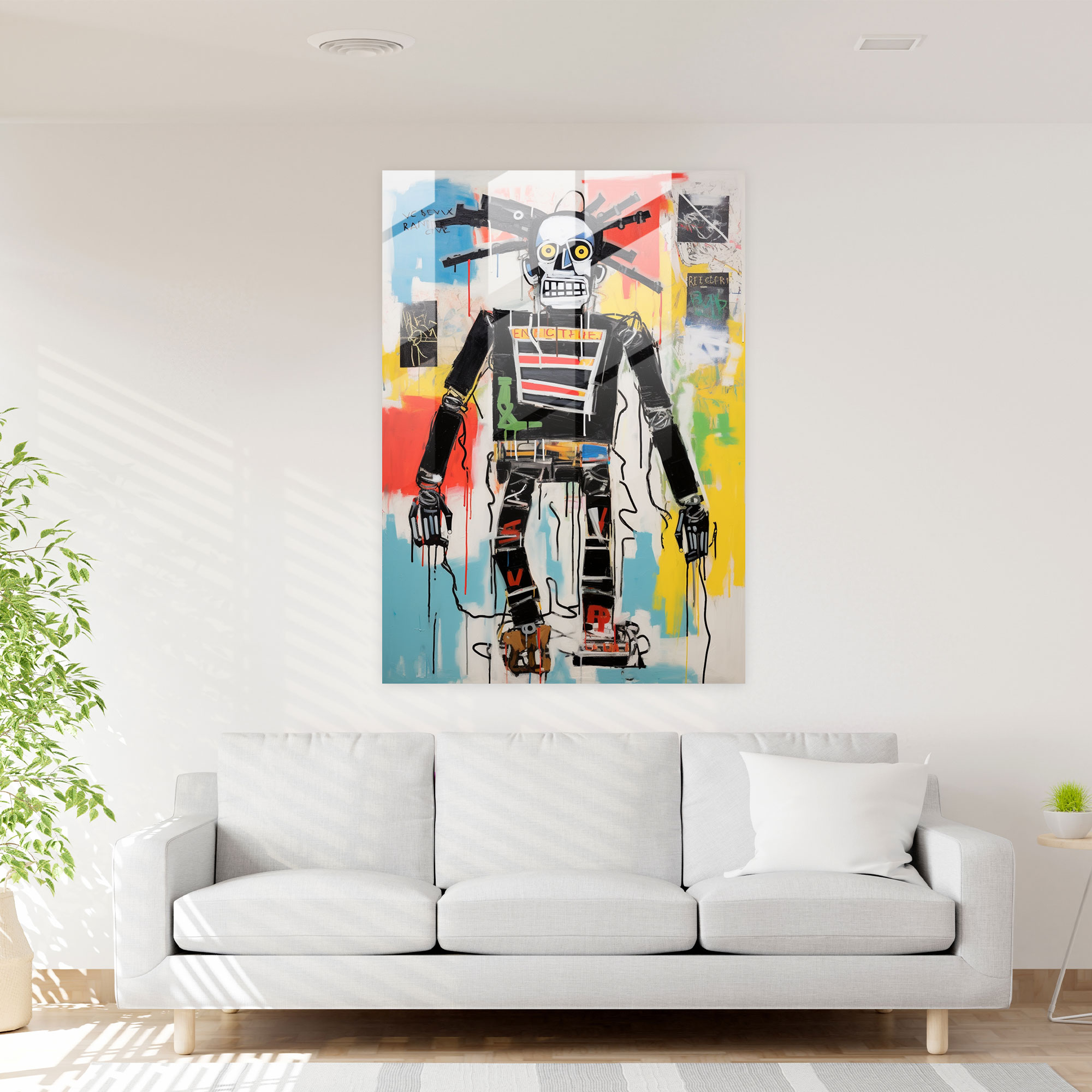 Basquiat Glass Wall Art - Symbol Of Liberation - Basquiat, Home Decoration, Basquiat, Glass Print