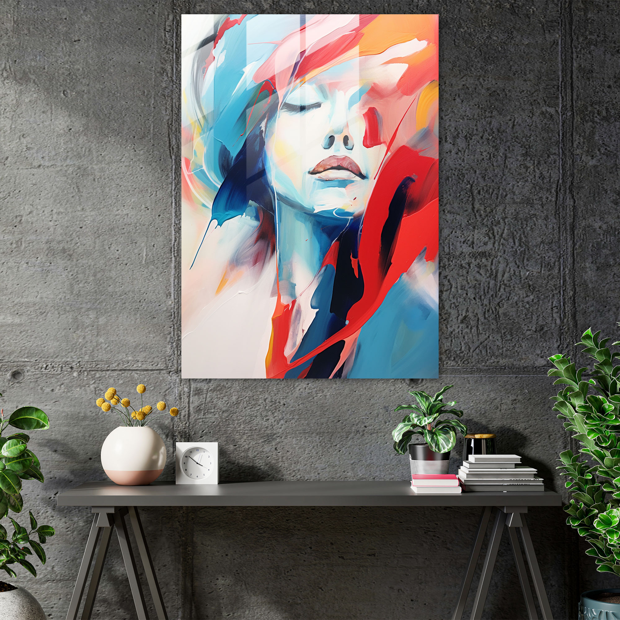 Basquiat Glass Print - Abstract Emotions - Basquiat, Abstract Expressionism, Vibrant Colors, Basquiat