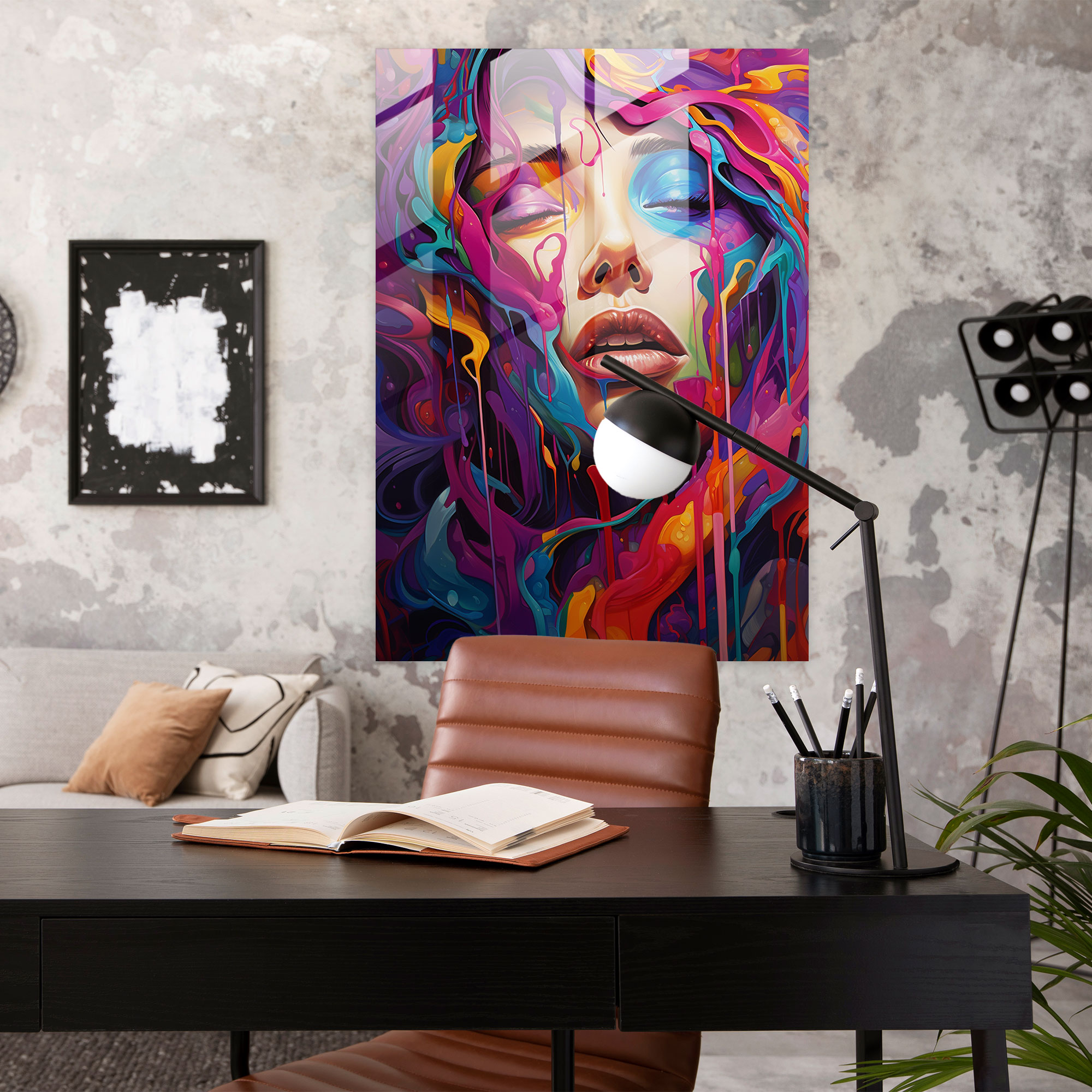 Basquiat Glass Print - Words Of Strength - Basquiat, Home Decoration, Powerful, Bold Words