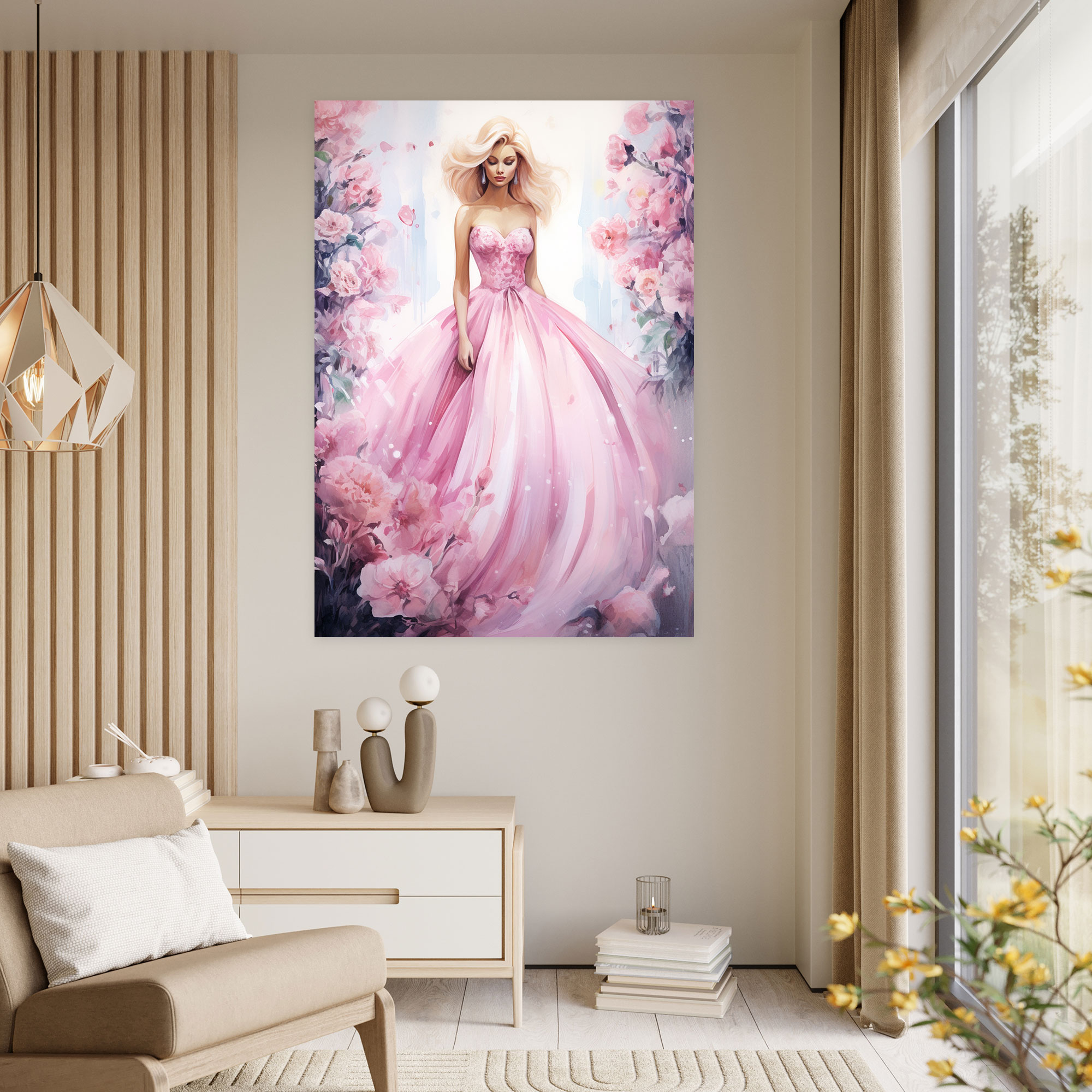 Barbie Ball Gown Canvas Print - Barbie, Barbie, Wall Art, Wall Decoration