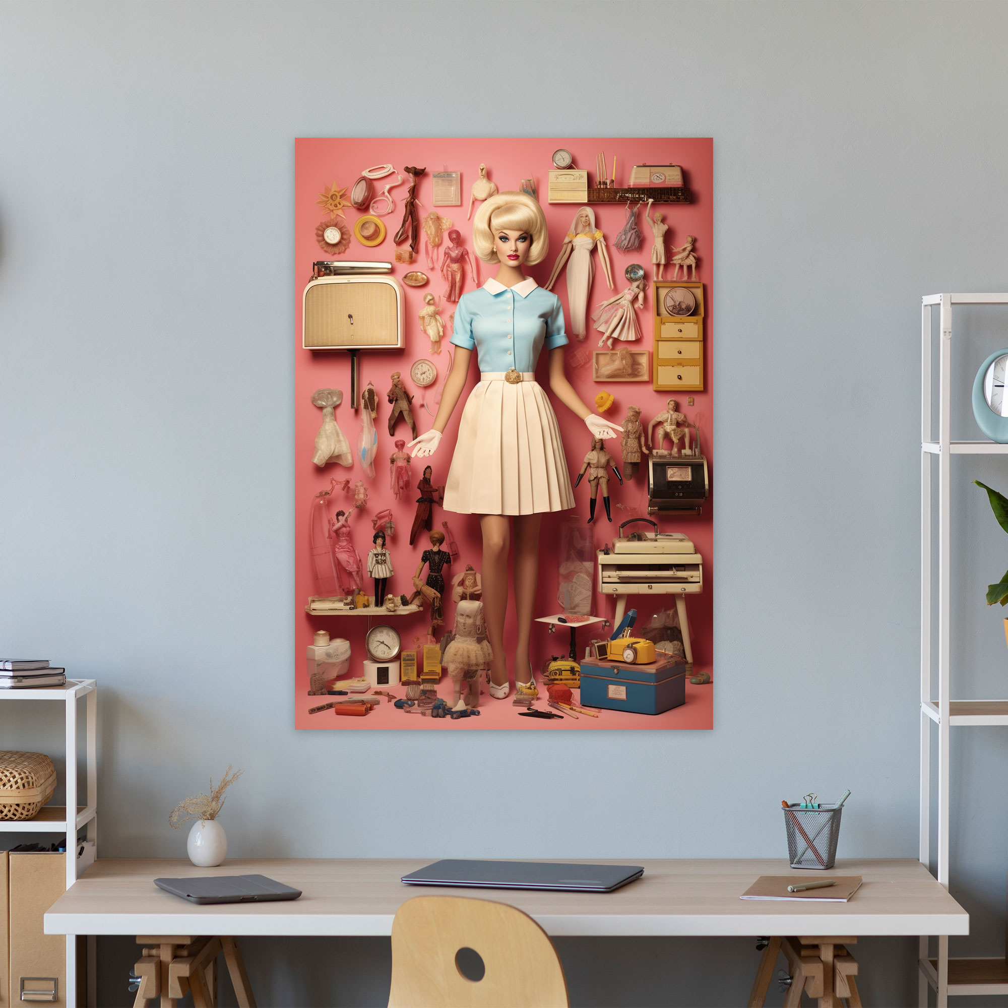 Barbie Retro Outfits Canvas Print - Barbie, Canvas, Wall Decoration, Home Decoration