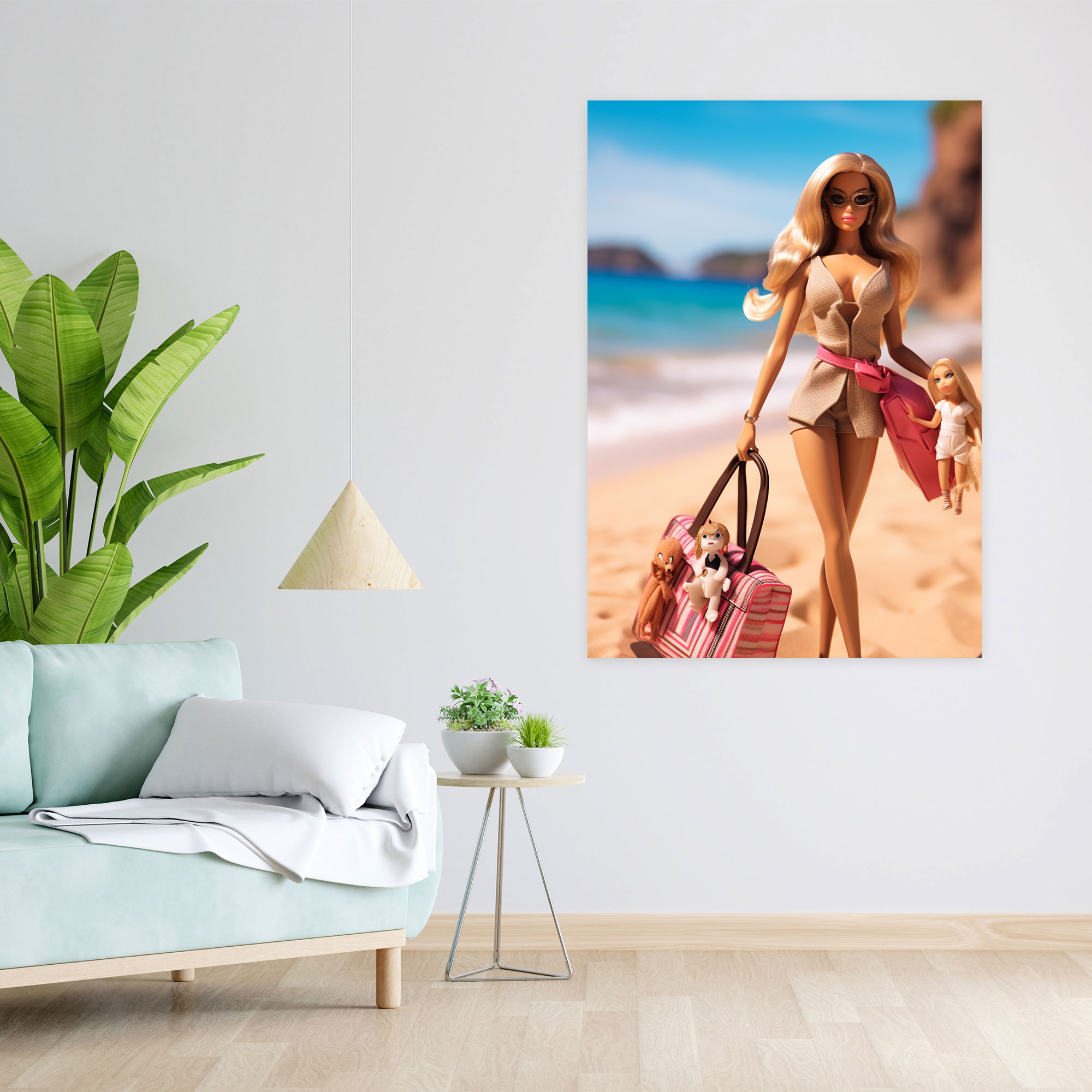 Barbie Beach Vacation Canvas Print - Barbie, Golden Sands, Luxurious, Beach Vacation