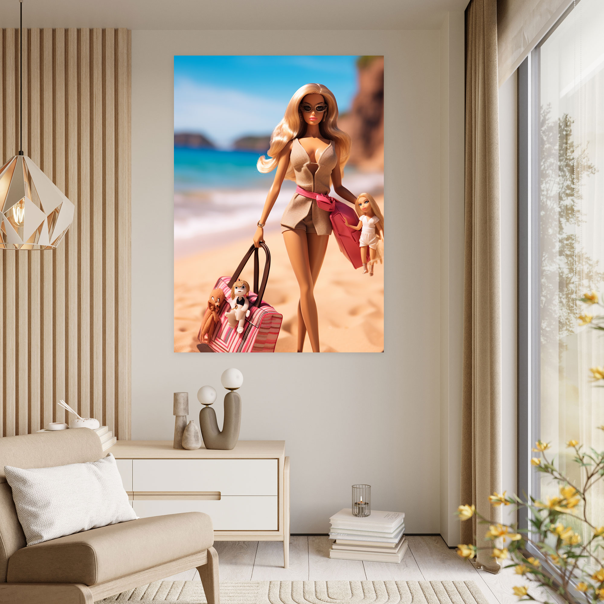 Barbie Beach Vacation Canvas Print - Barbie, Golden Sands, Luxurious, Beach Vacation