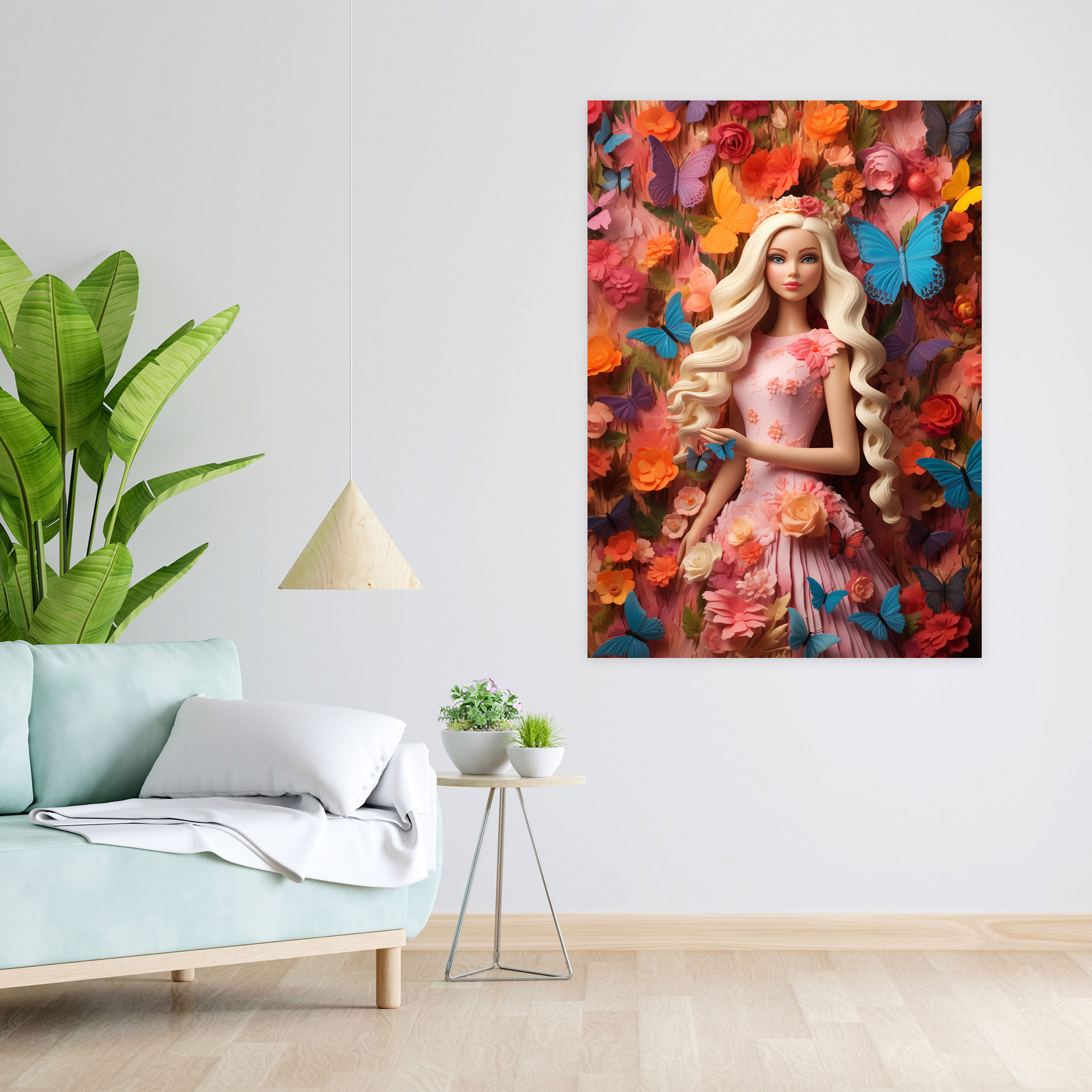 Barbie Whimsical Garden Canvas Print - Barbie, Barbie, Wall Decoration, Whimsical Garden