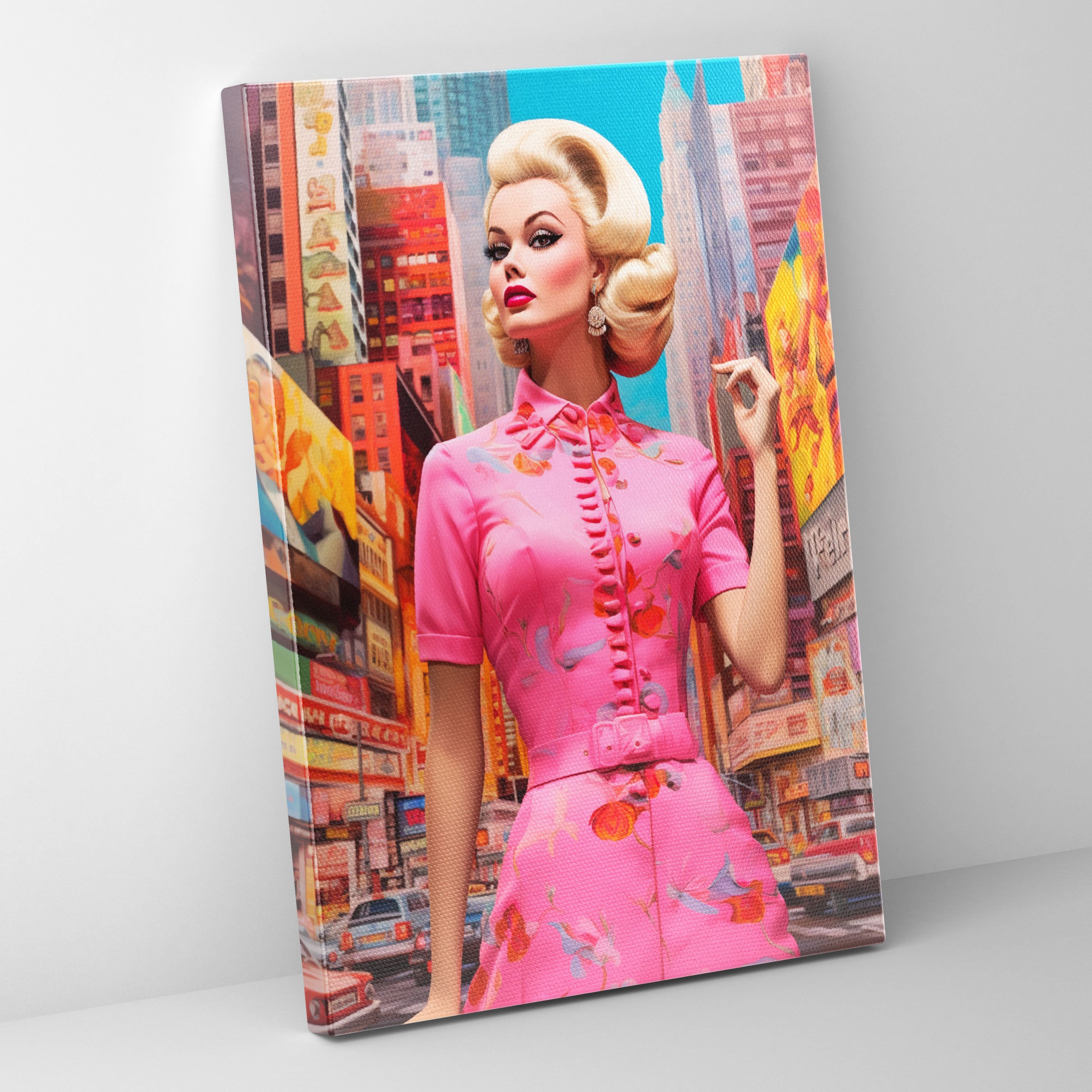 Barbie Retro Pop Art Canvas Print - Barbie, Canvas Wall Art, Glamour, Home Decoration