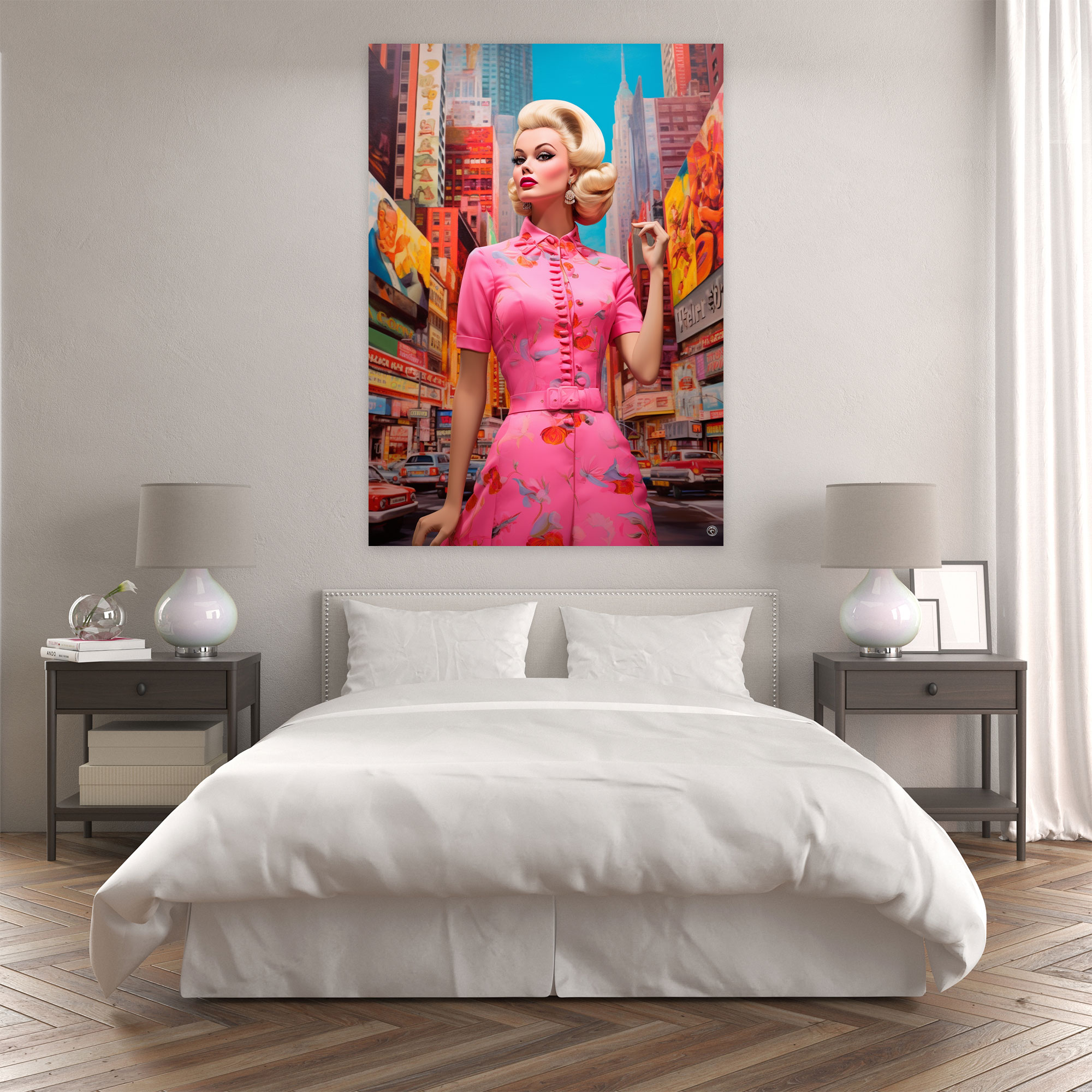 Barbie Retro Pop Art Canvas Print - Barbie, Canvas Wall Art, Glamour, Home Decoration