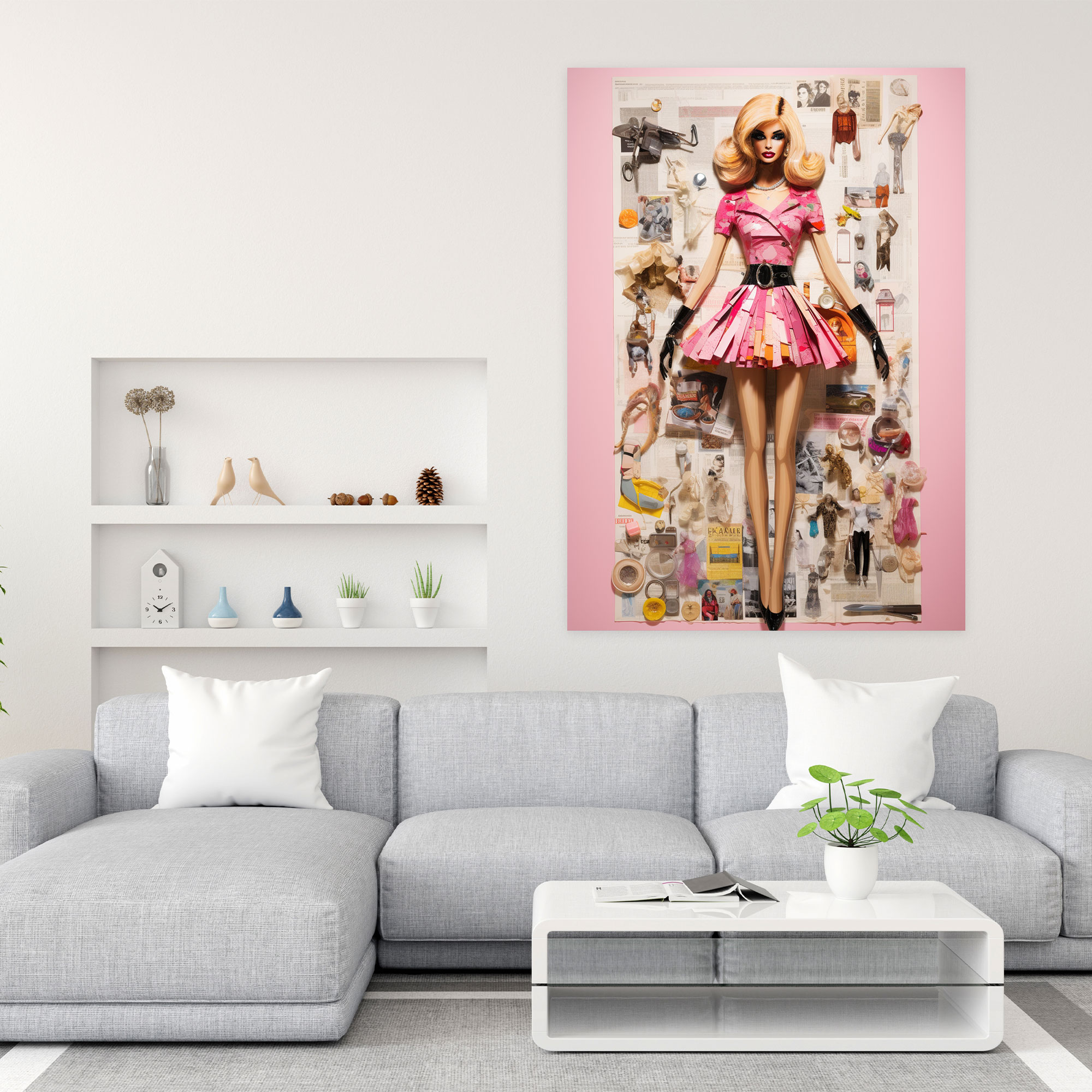 Barbie Iconic Outfits Canvas Print - Barbie, Barbie, Iconic Outfits, Timeless Fashion
