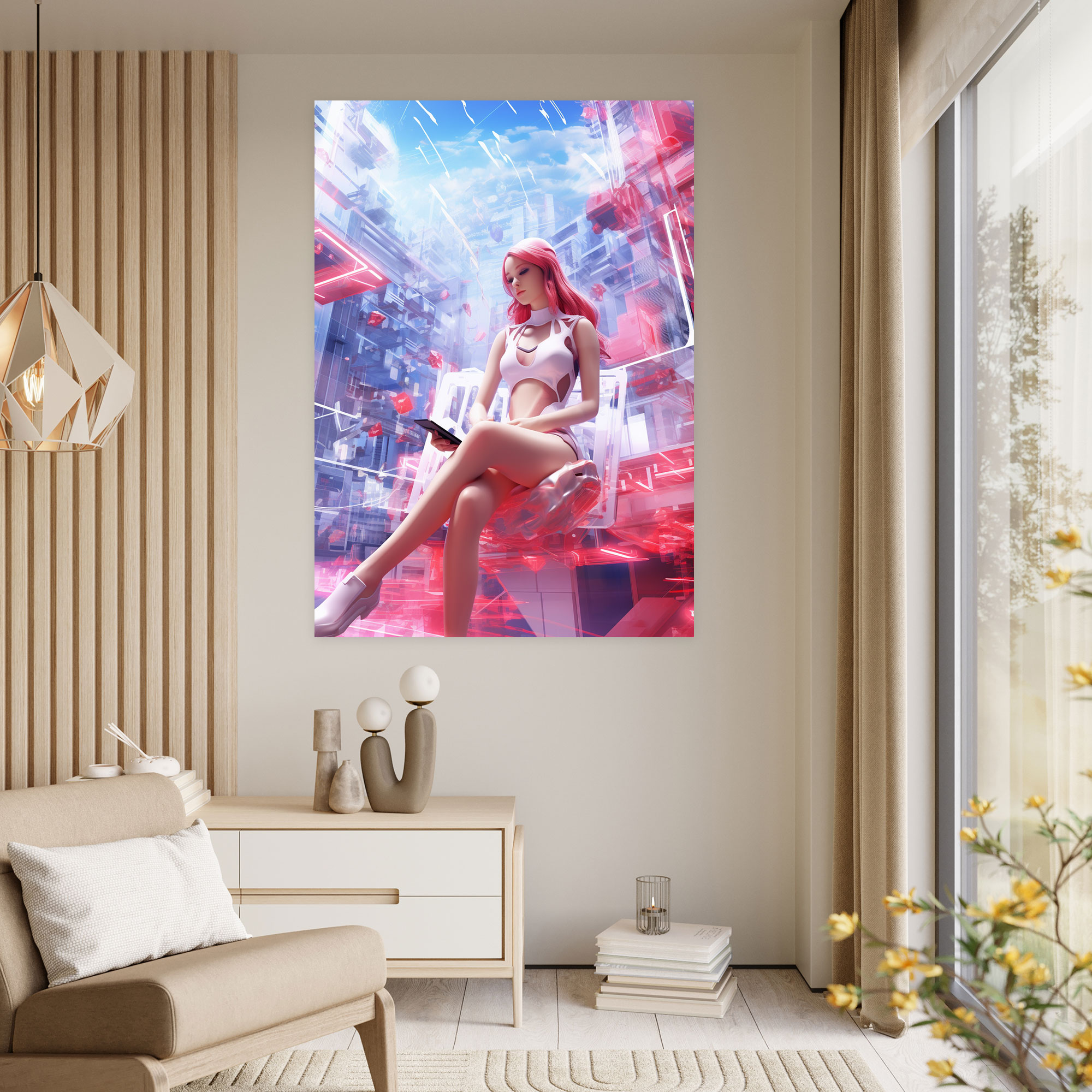 Barbie Futuristic City Canvas Print - Barbie, Wall Art, Innovation, Futuristic City