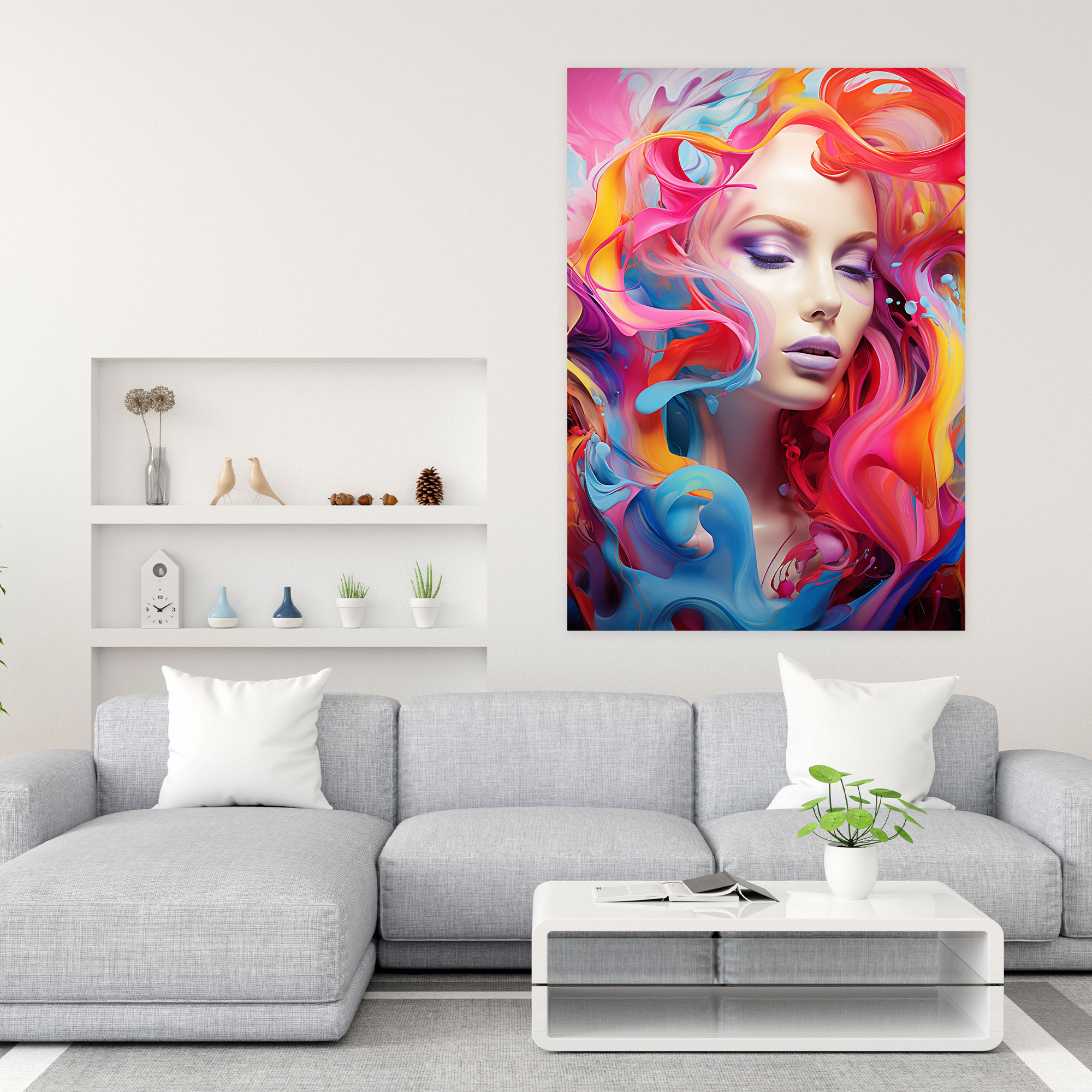 Barbie Abstract Creativity Canvas Print - Barbie, Canvas Print, Fluid Shapes, Barbie