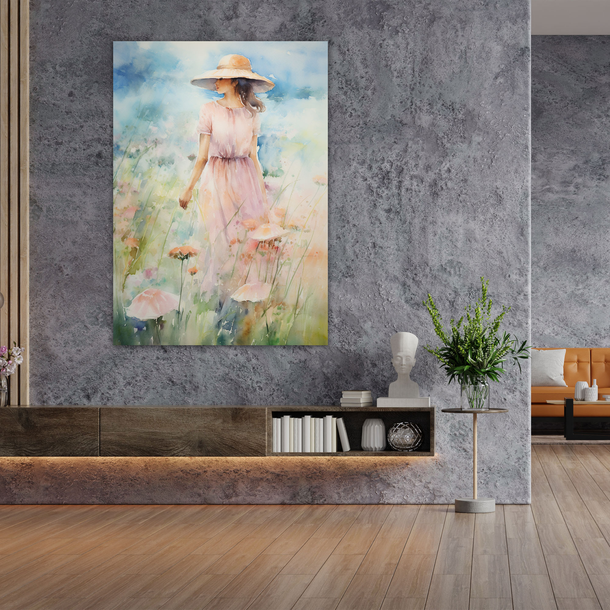 Barbie Canvas Print - Impressionist Watercolor Painting Wall Art - Barbie, Canvas, Canvas Wall Art, Soft Brushstrokes