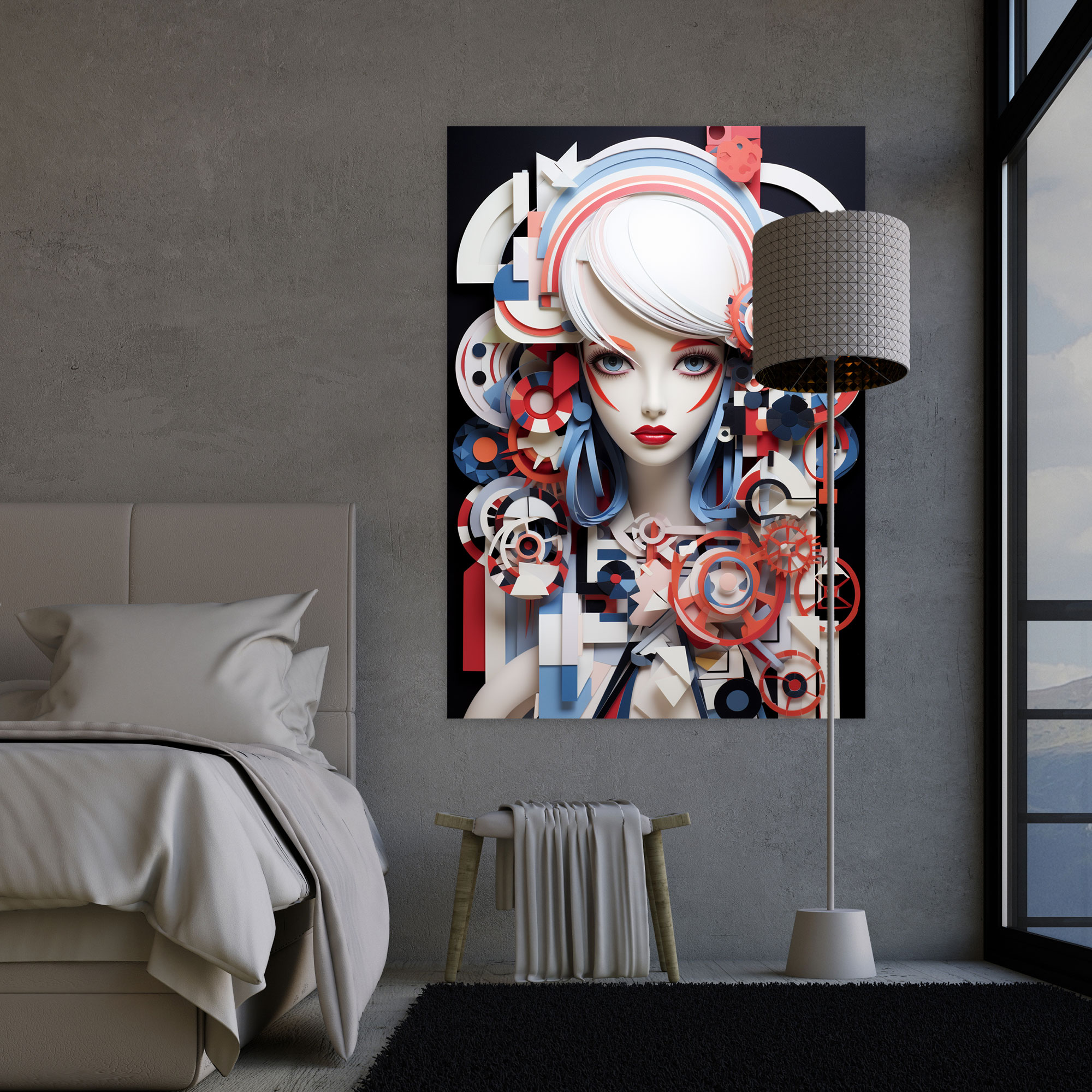 Barbie Canvas Print - Geometric Abstract Artwork Wall Art - Barbie, Wall Decoration, Wall Art, Canvas Print