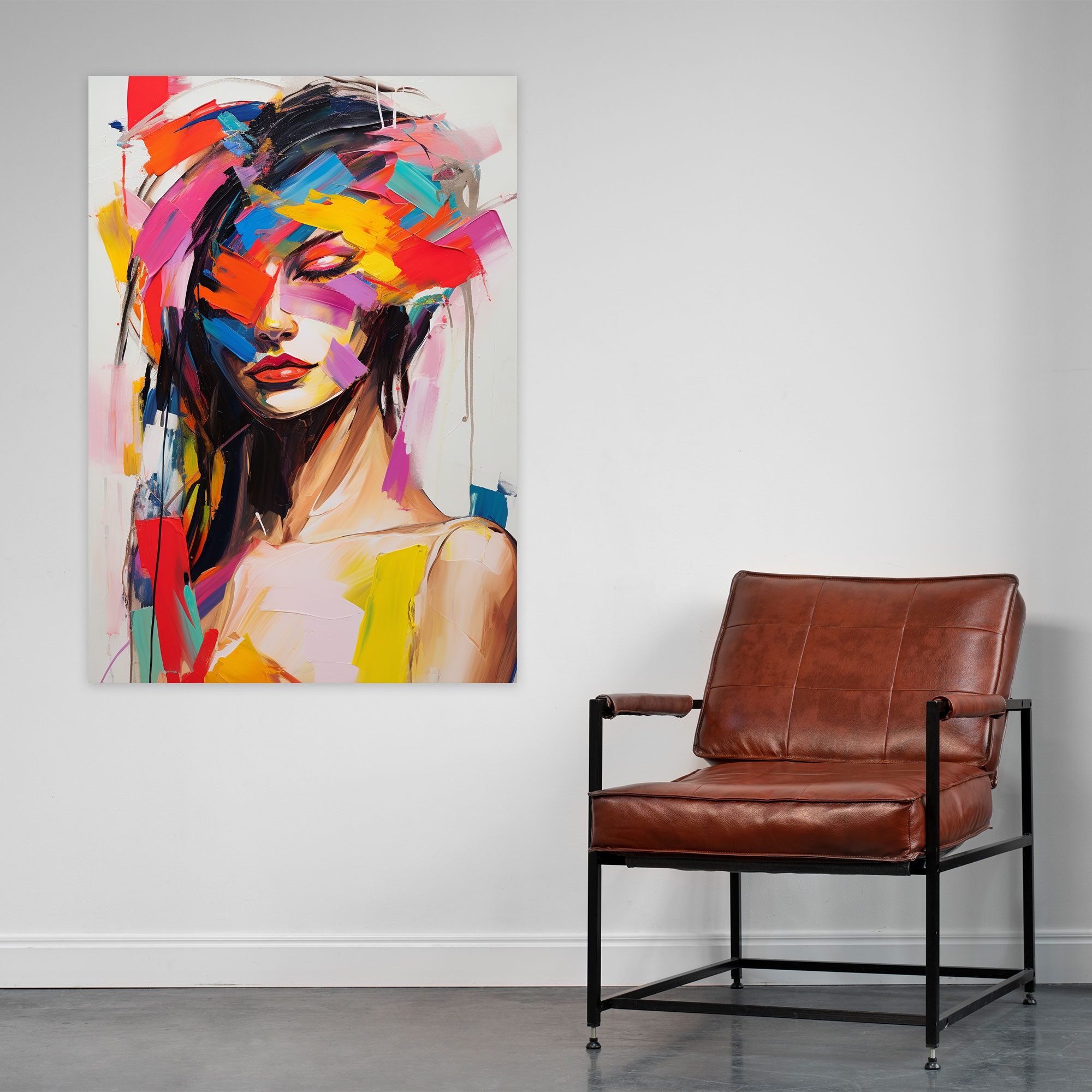 Barbie Canvas Print - Abstract Expressionist Artwork Wall Art - Barbie, Vibrant Colors, Barbie, Canvas
