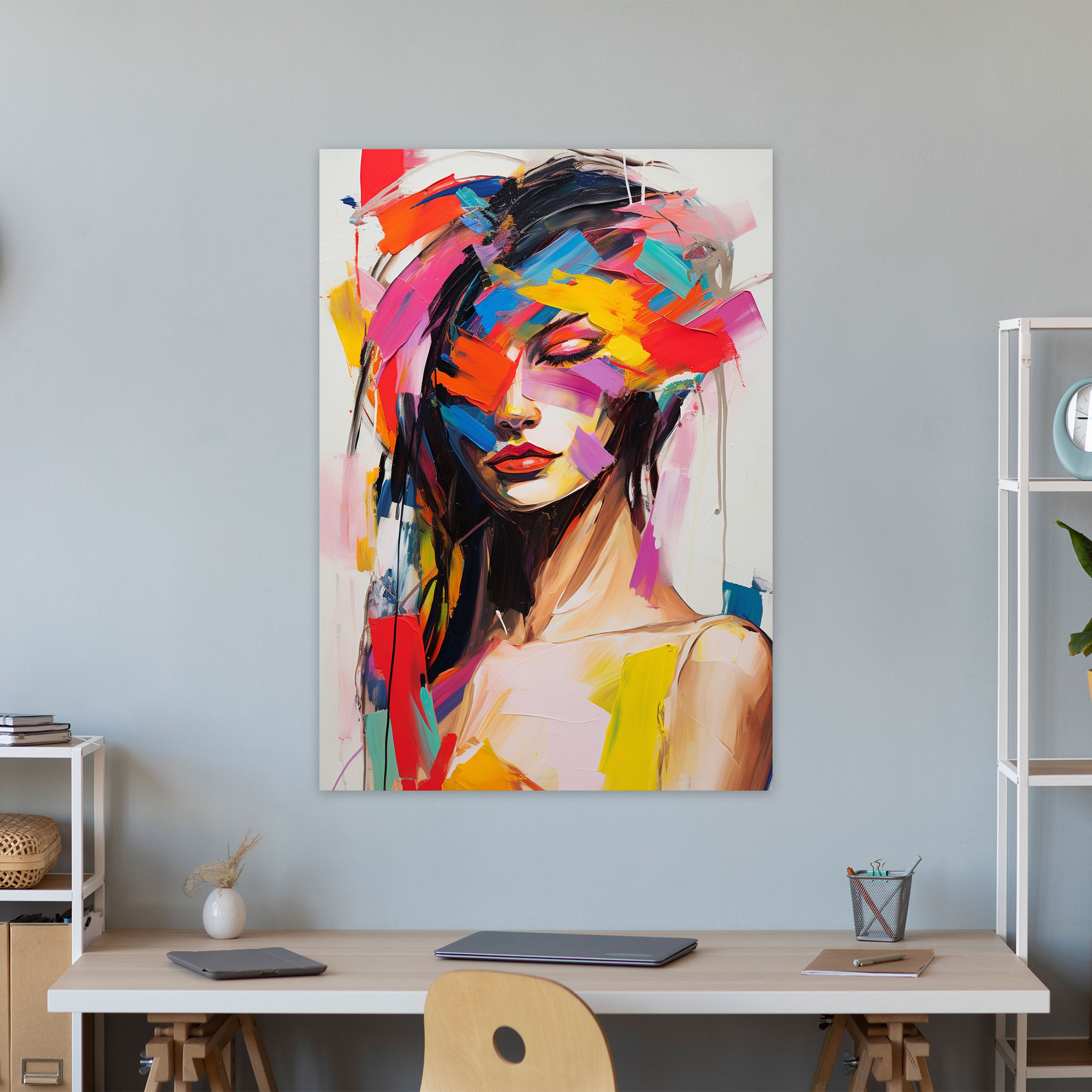 Barbie Canvas Print - Abstract Expressionist Artwork Wall Art - Barbie, Vibrant Colors, Barbie, Canvas