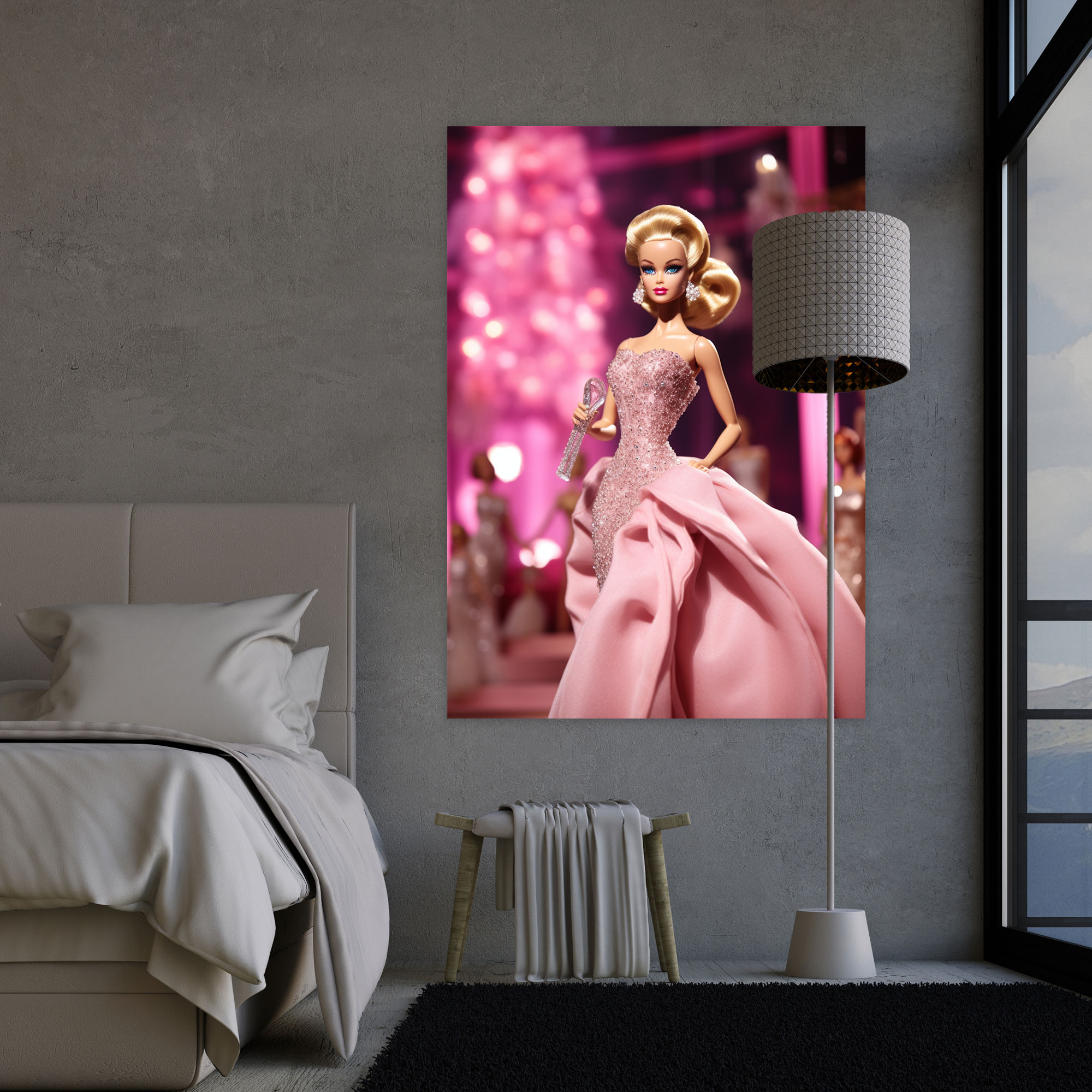 Barbie Glamorous Canvas Print - Barbie, Luxurious Ballroom, Canvas, Canvas Print
