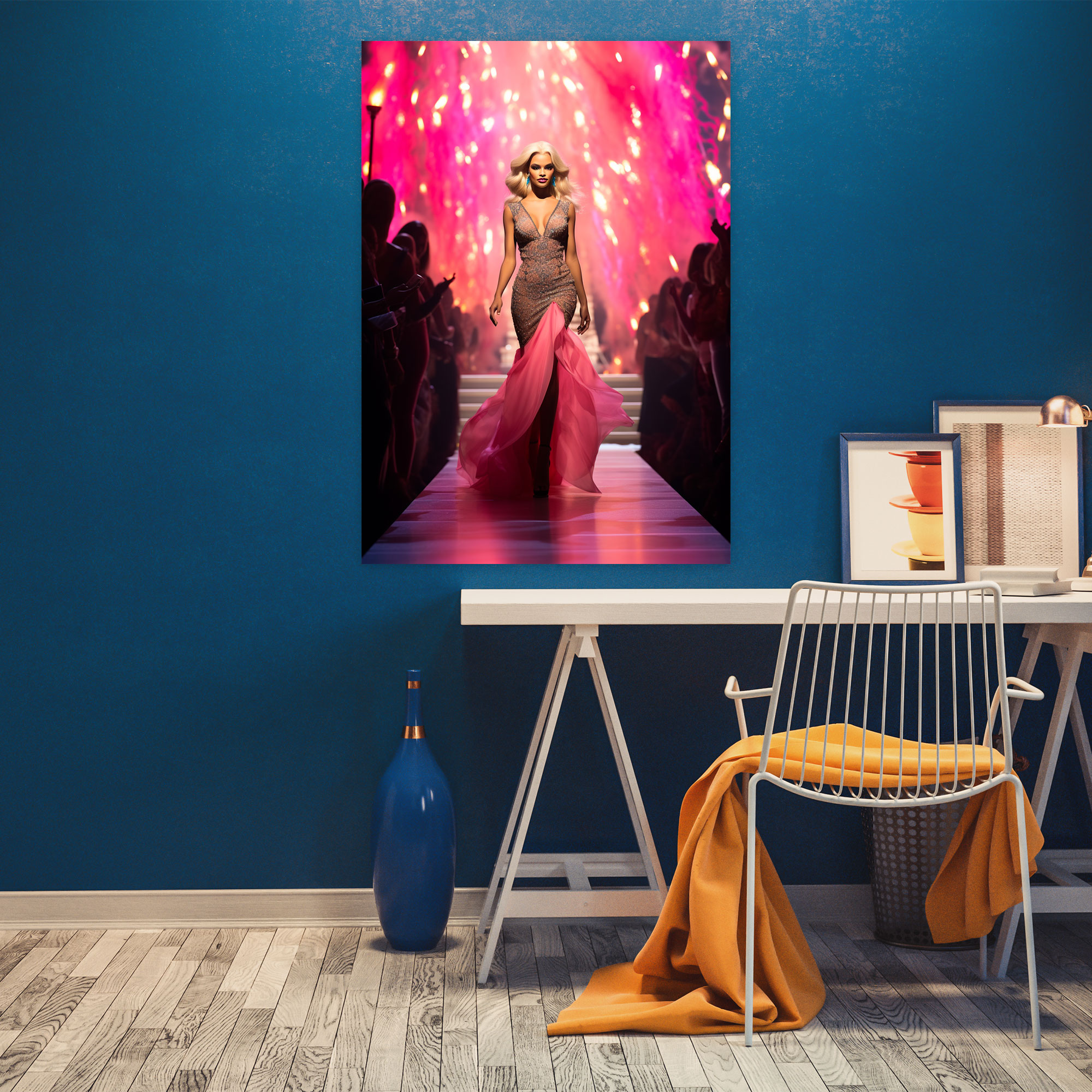 Fashion Show Barbie Canvas Print - Barbie, Fashion Show, Vibrant Colors, Home Decoration
