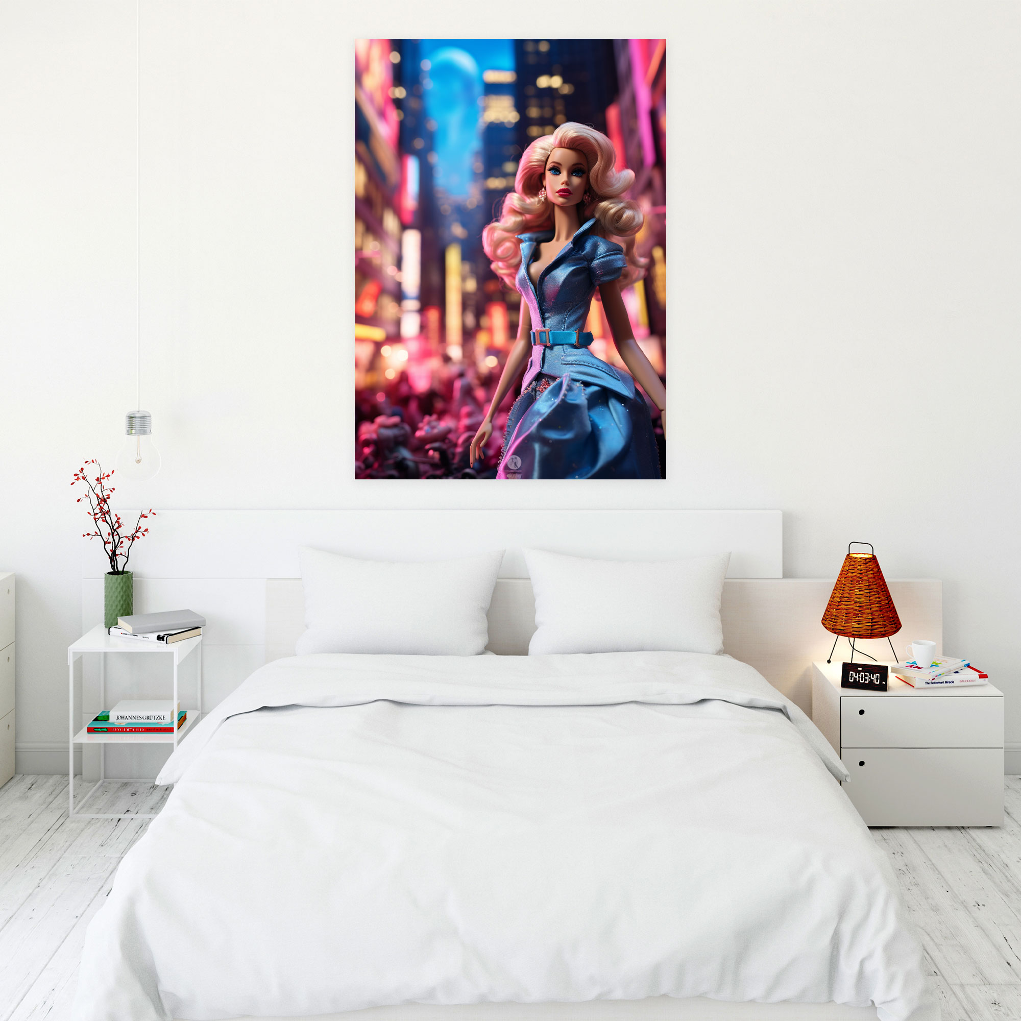Cityscape Barbie Canvas Print - Barbie, Canvas, Wall Art, Canvas Print