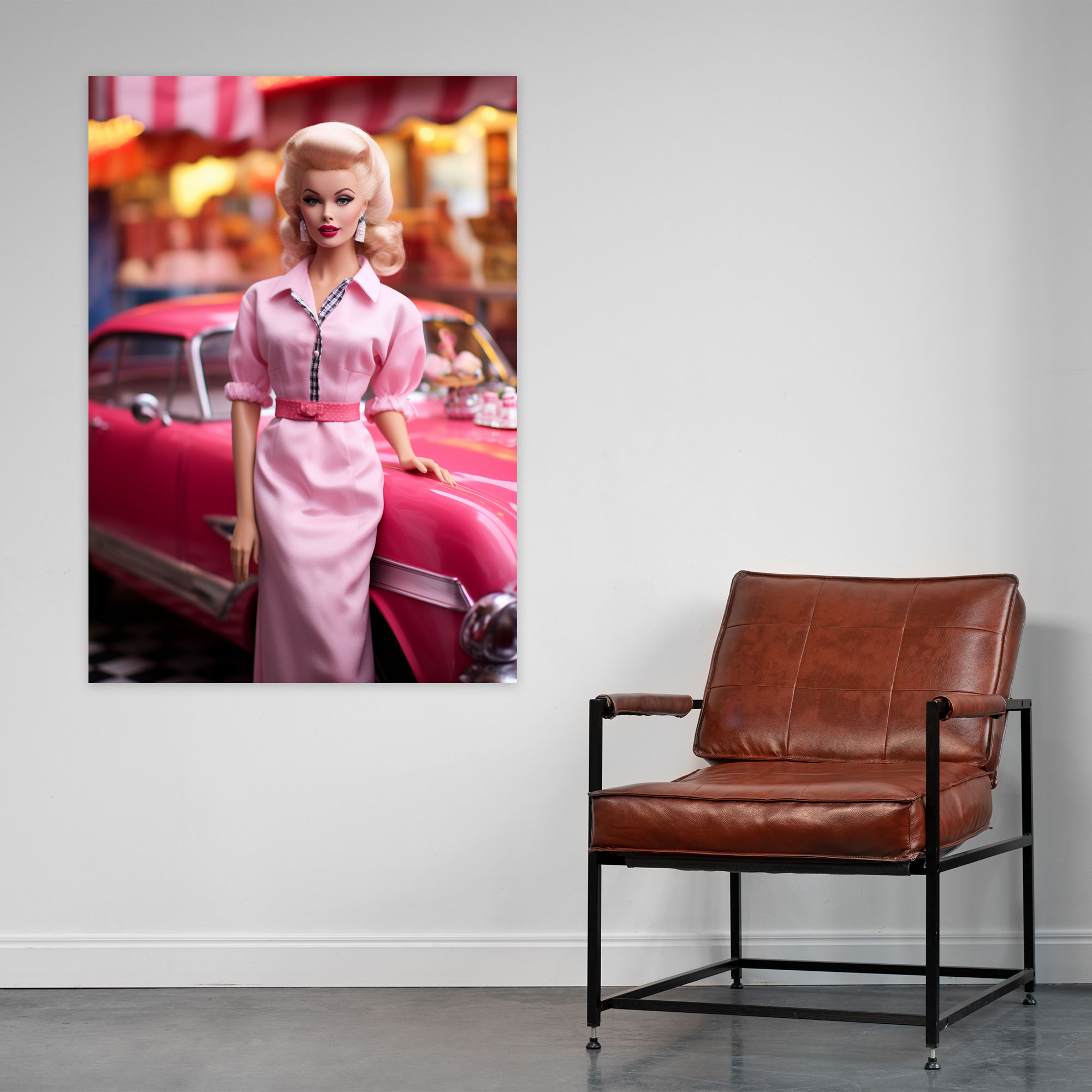 Retro Barbie Canvas Print - Barbie, Home Decoration, Canvas Print, Canvas