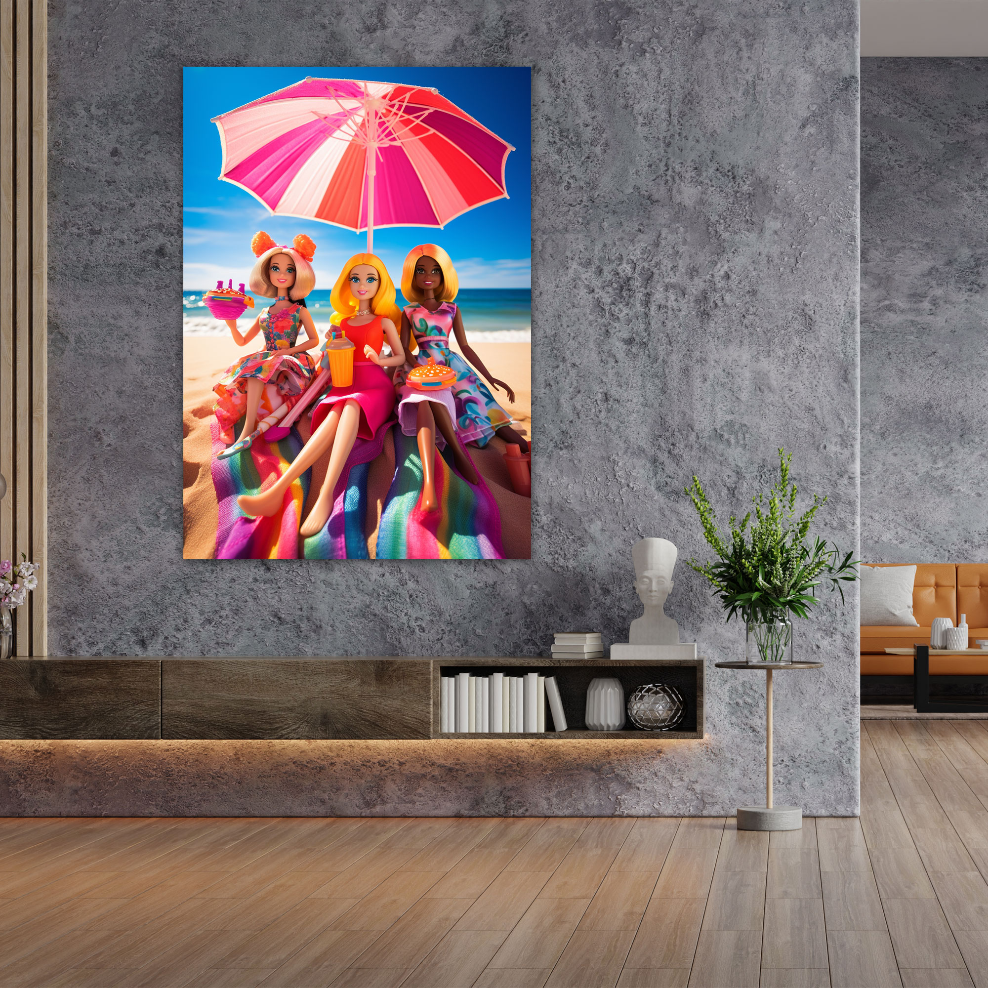 Barbie Beach Party Canvas Print - Barbie, Barbie, Wall Decoration, Wall Art