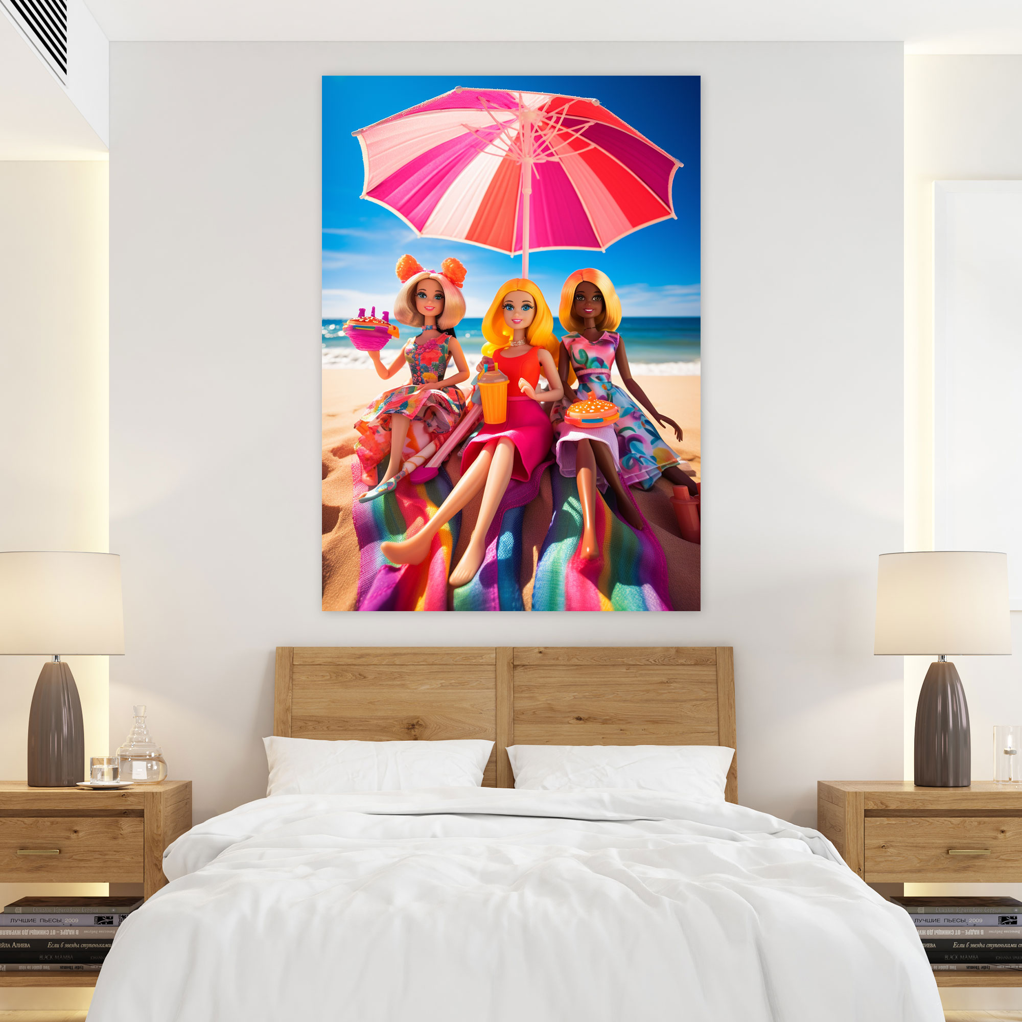 Barbie Beach Party Canvas Print - Barbie, Barbie, Wall Decoration, Wall Art